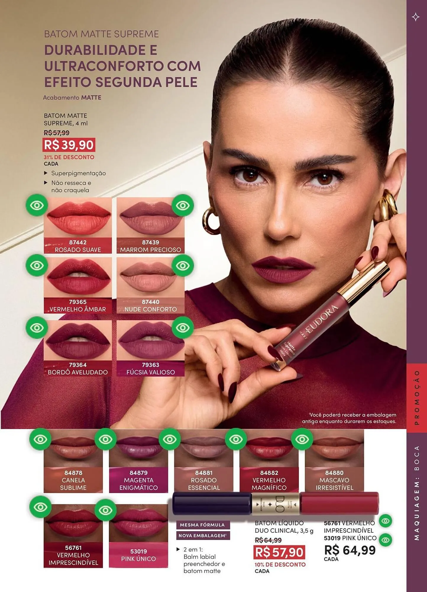 Encarte de Catálogo Eudora 1 de abril até 1 de maio 2026 - Pagina 23