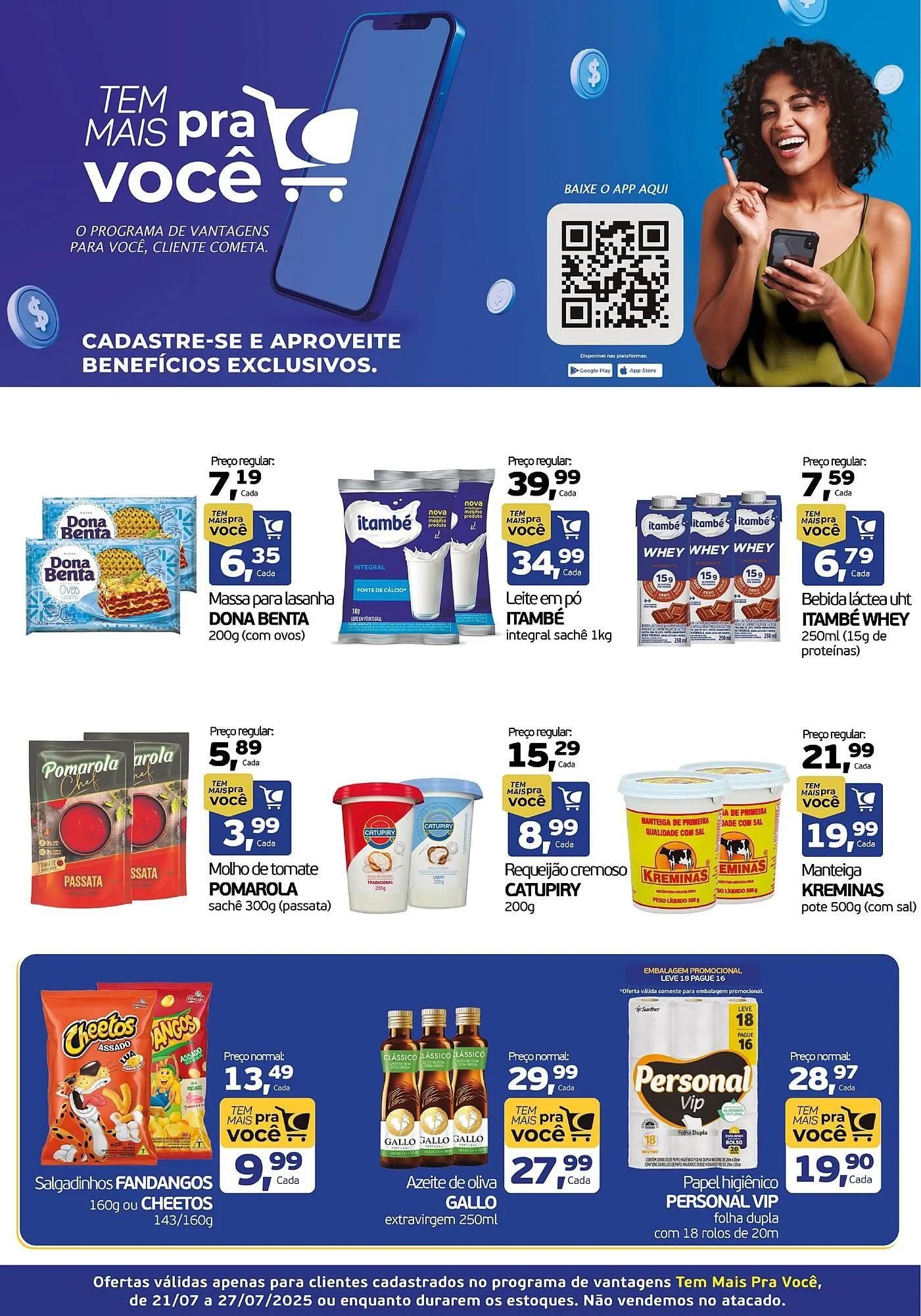 Encarte de Catálogo Cometa Supermercados 21 de julho até 27 de julho 2025 - Pagina 1