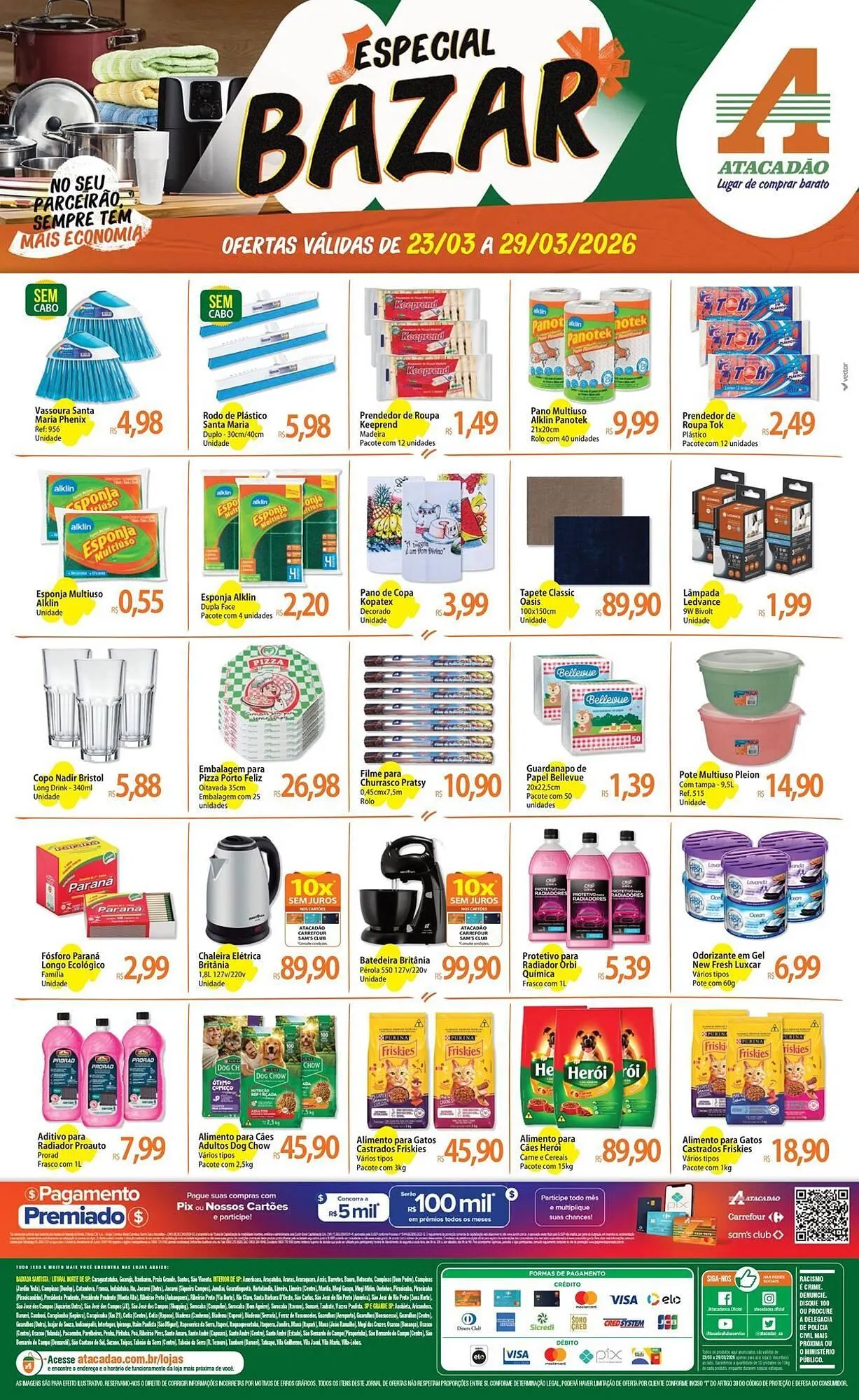 Encarte de Folheto Atacadão 23 de março até 29 de março 2026 - Pagina 1