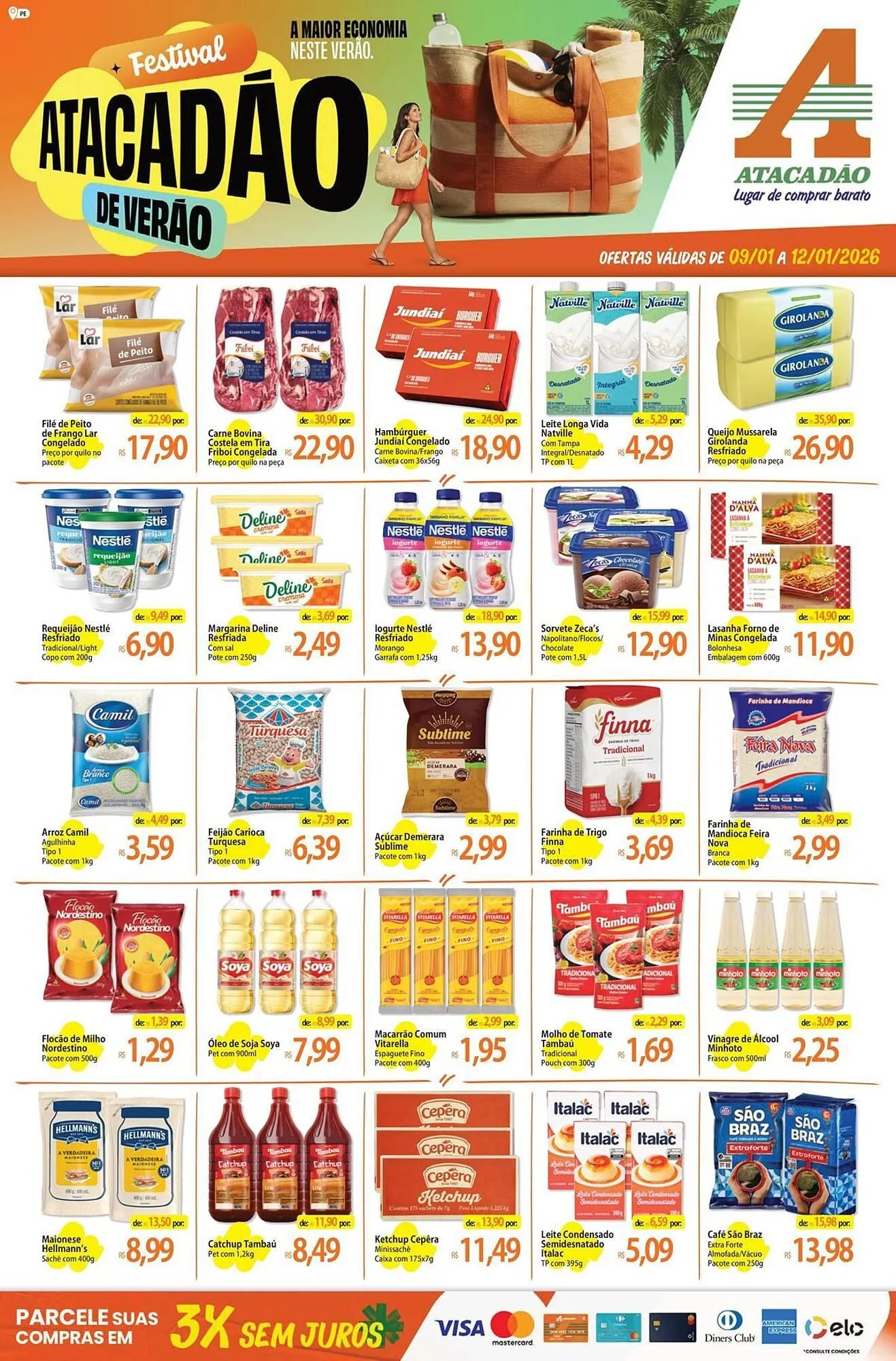 Encarte de Folheto Atacadão 9 de janeiro até 12 de janeiro 2026 - Pagina 1