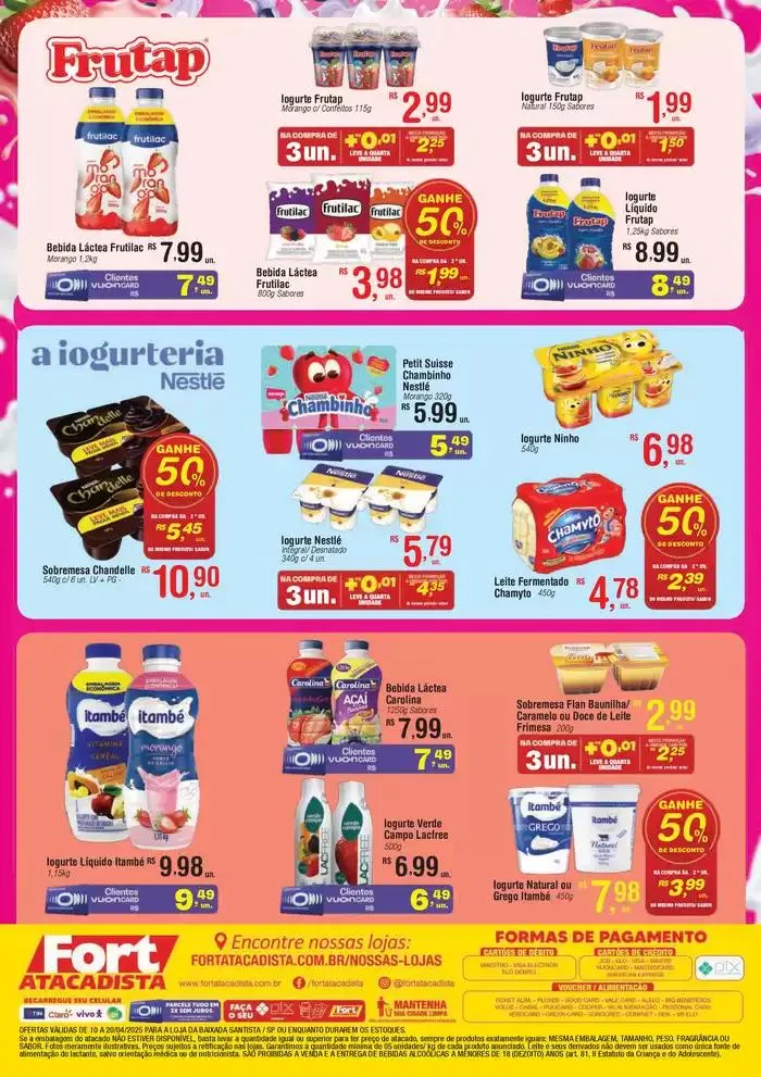 Encarte de SP Lamina Festival de Iogurtes 10 a 20 ABR SANTOS 10 de abril até 20 de abril 2025 - Pagina 2