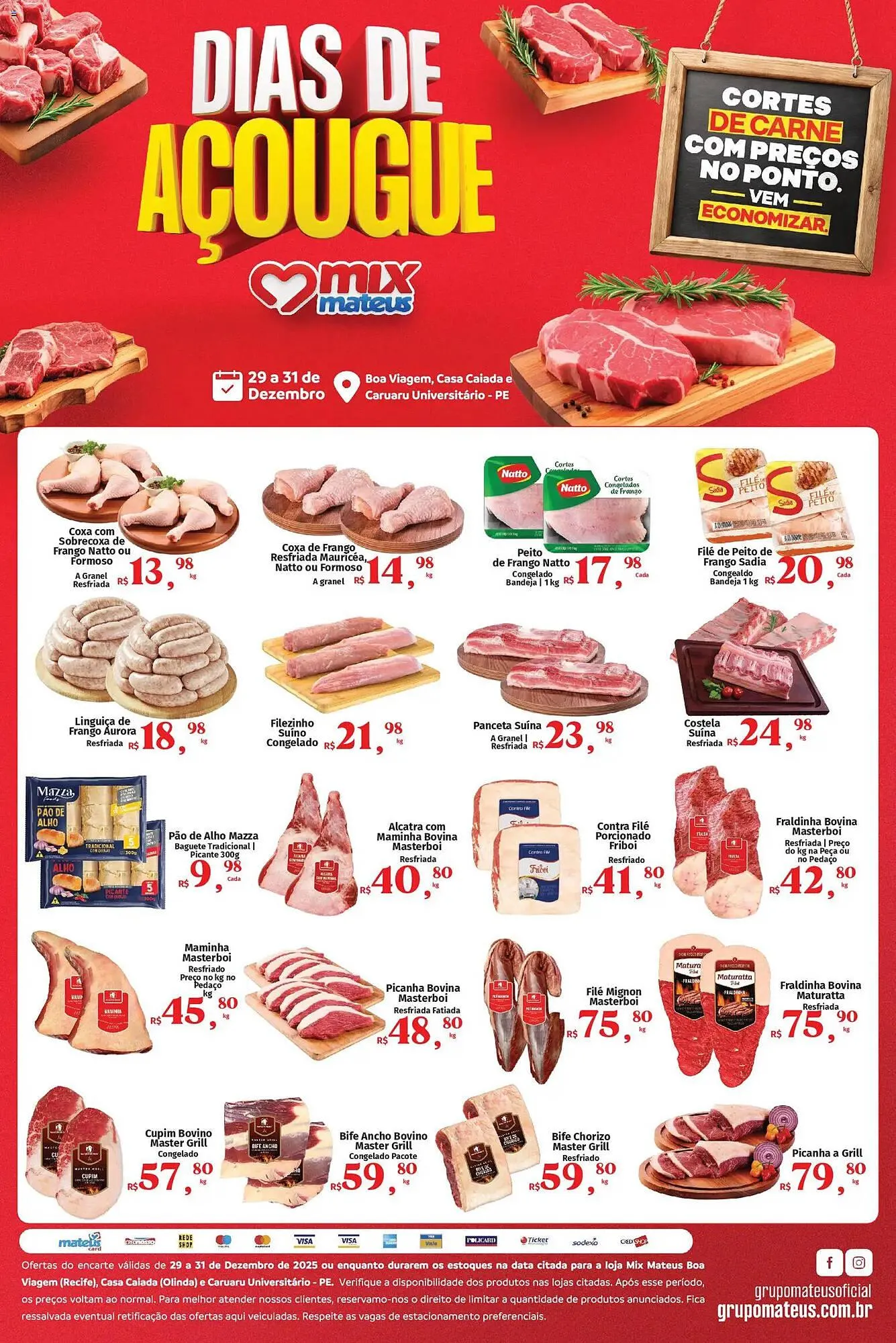 Encarte de Catálogo Supermercados Mateus 29 de dezembro até 31 de dezembro 2025 - Pagina 1