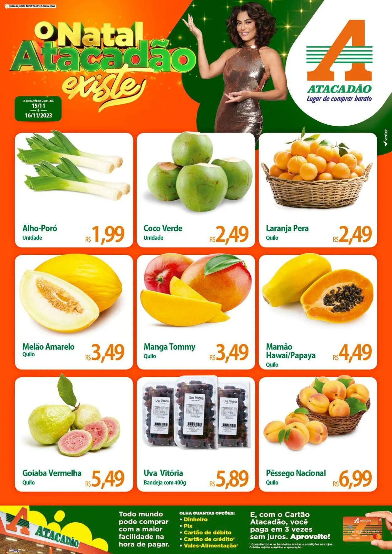 Encarte de Atacadão - MG - Patos de Minas, Uberaba e Uberlândia 15 de novembro até 16 de novembro 2023 - Pagina 1