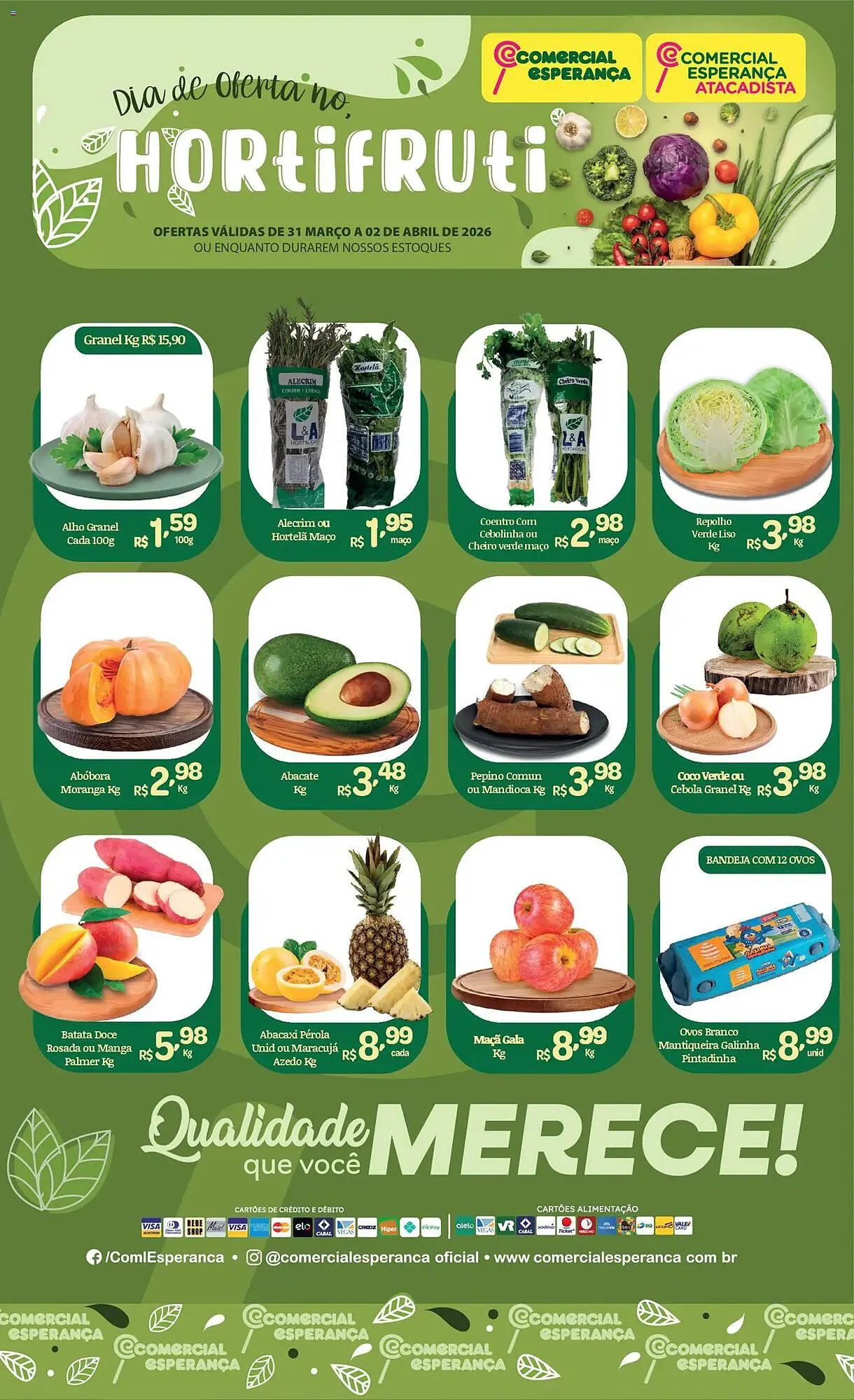 Encarte de Folheto Comercial Esperança 1 de abril até 2 de abril 2026 - Pagina 1