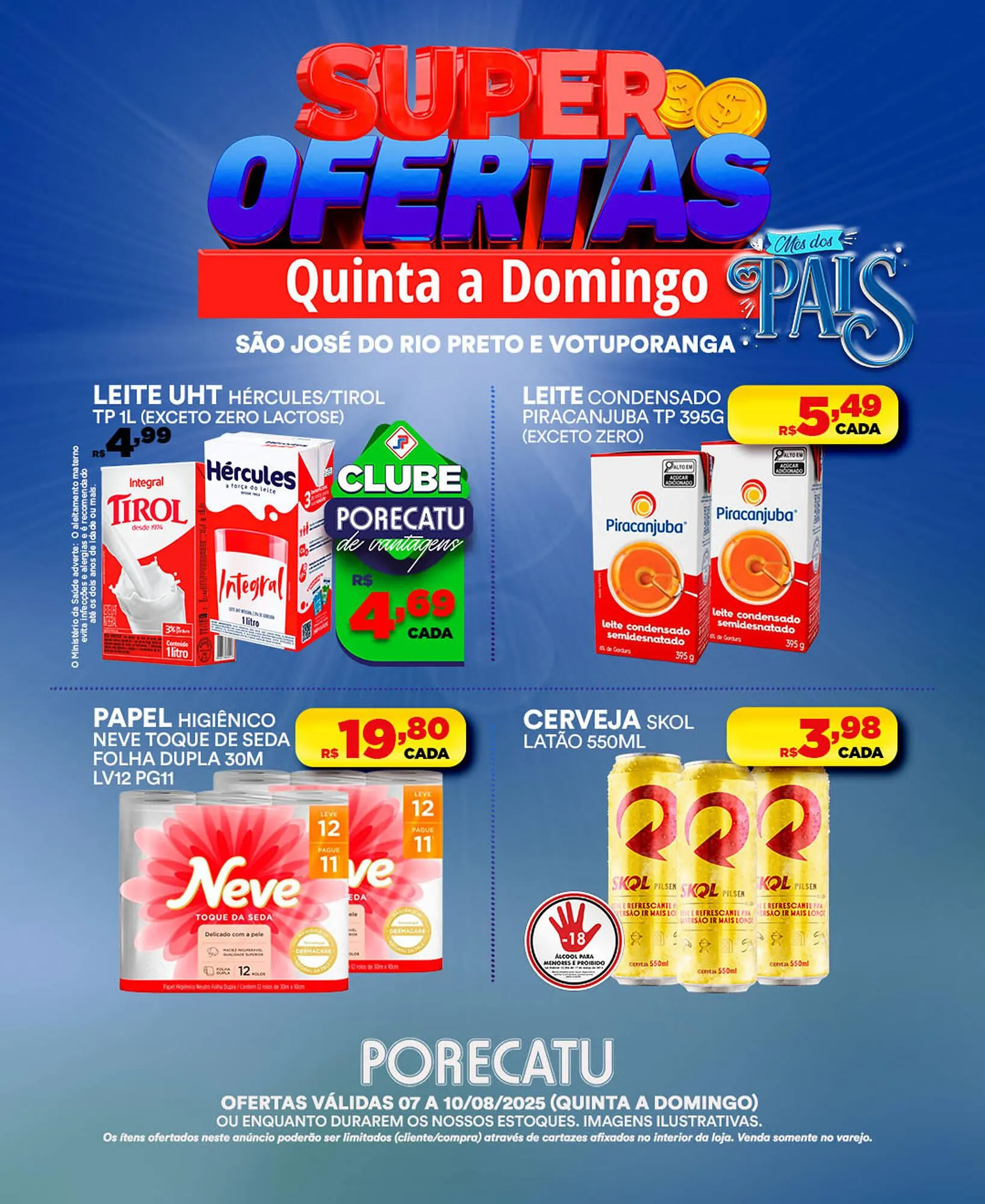 Encarte de Catálogo Supermercado Porecatu 7 de agosto até 10 de agosto 2025 - Pagina 2