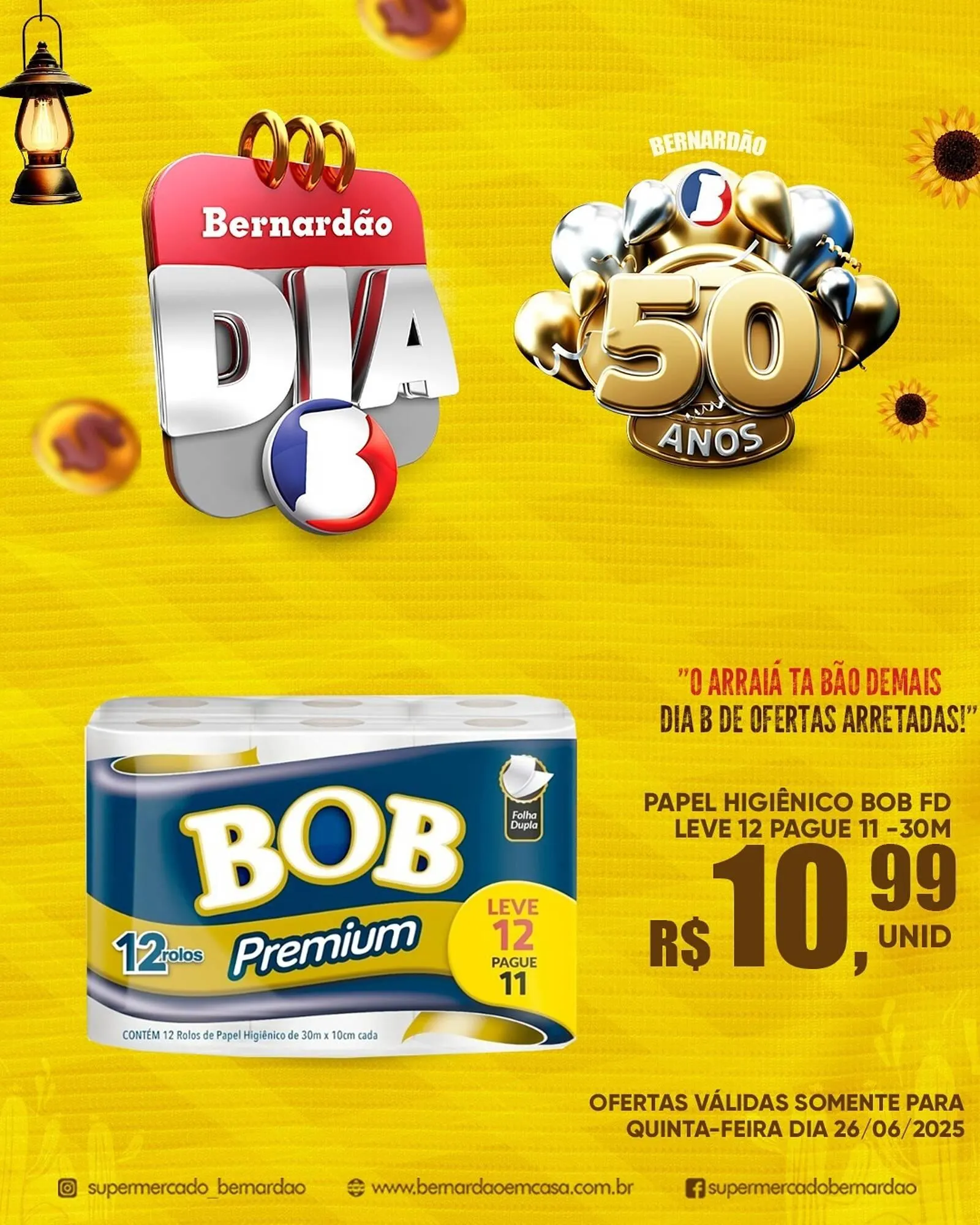 Encarte de Catálogo Supermercado Bernardão 26 de junho até 26 de junho 2025 - Pagina 1