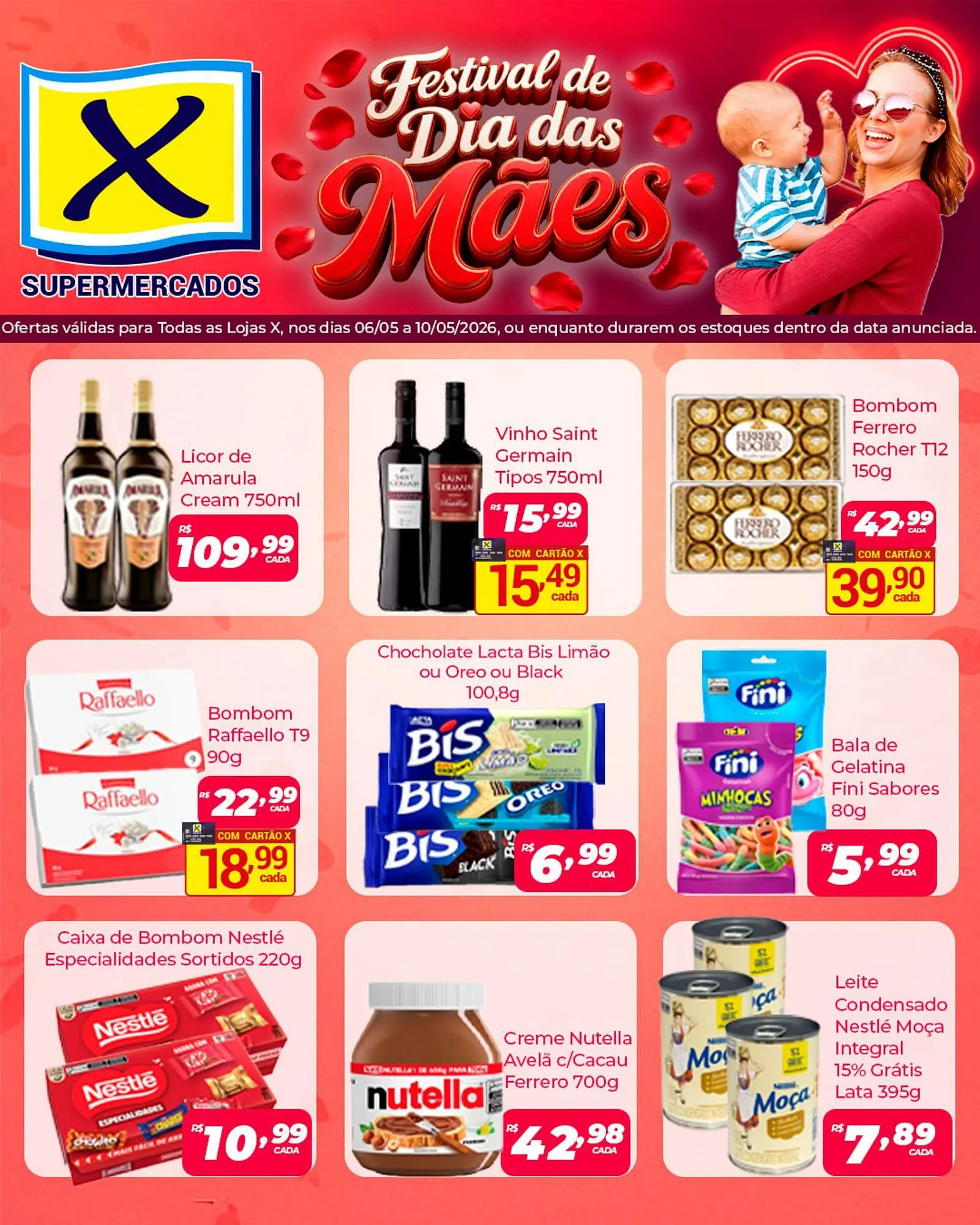 Encarte de Folheto X Supermercados 6 de maio até 10 de maio 2026 - Pagina 1