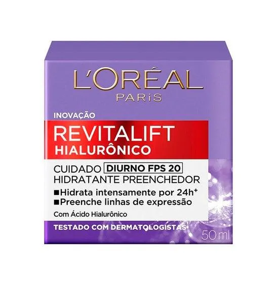 Creme Facial L'Oréal Revitalift Hialurônico Diurno FPS20
