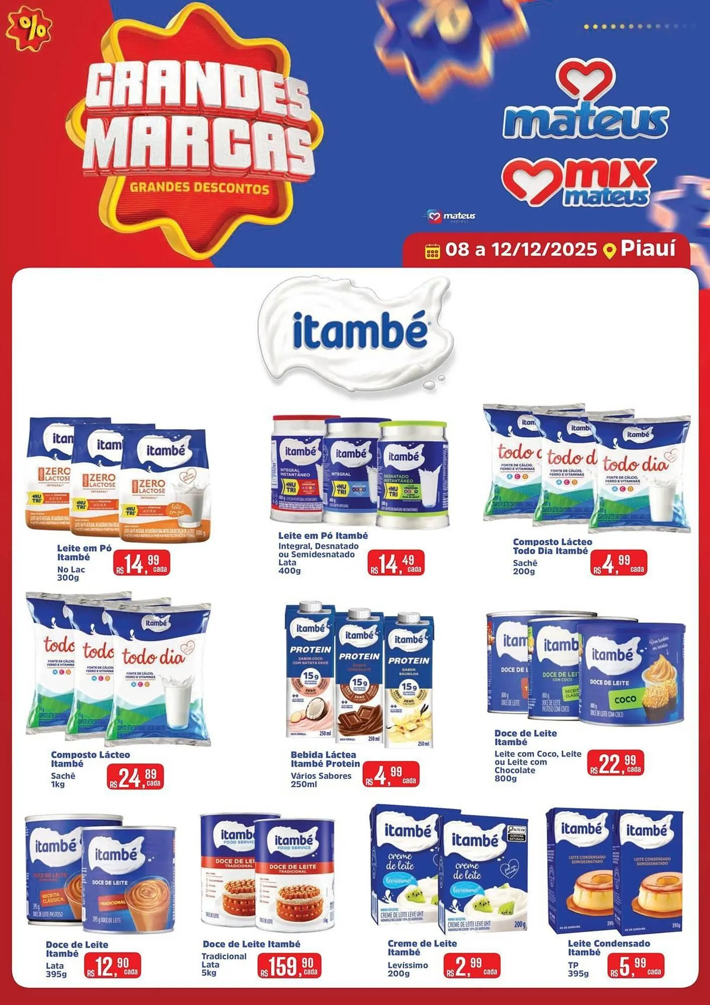 Encarte de Catálogo Supermercados Mateus 8 de dezembro até 12 de dezembro 2025 - Pagina 1