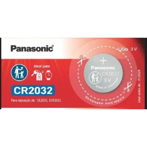 Bateria de Lithium 3V CR2032 1 UN Panasonic