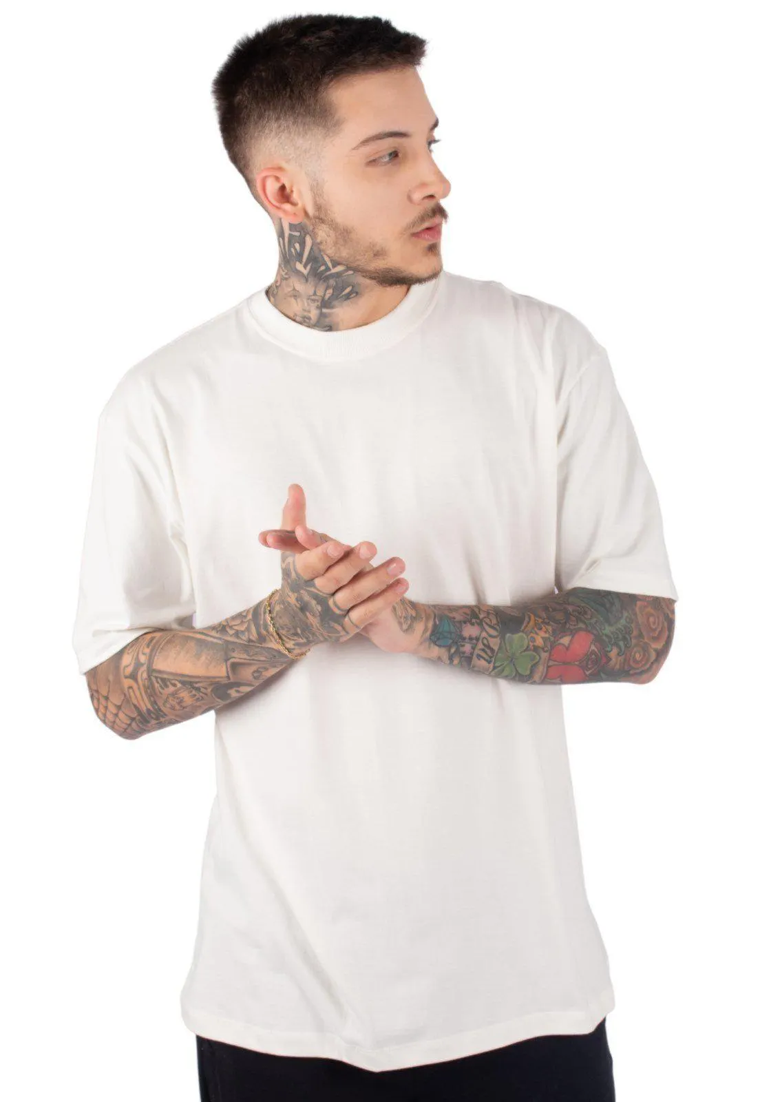 Camiseta Oversized Streetwear Streetwear Algodão Fio 30 Off White Camisa