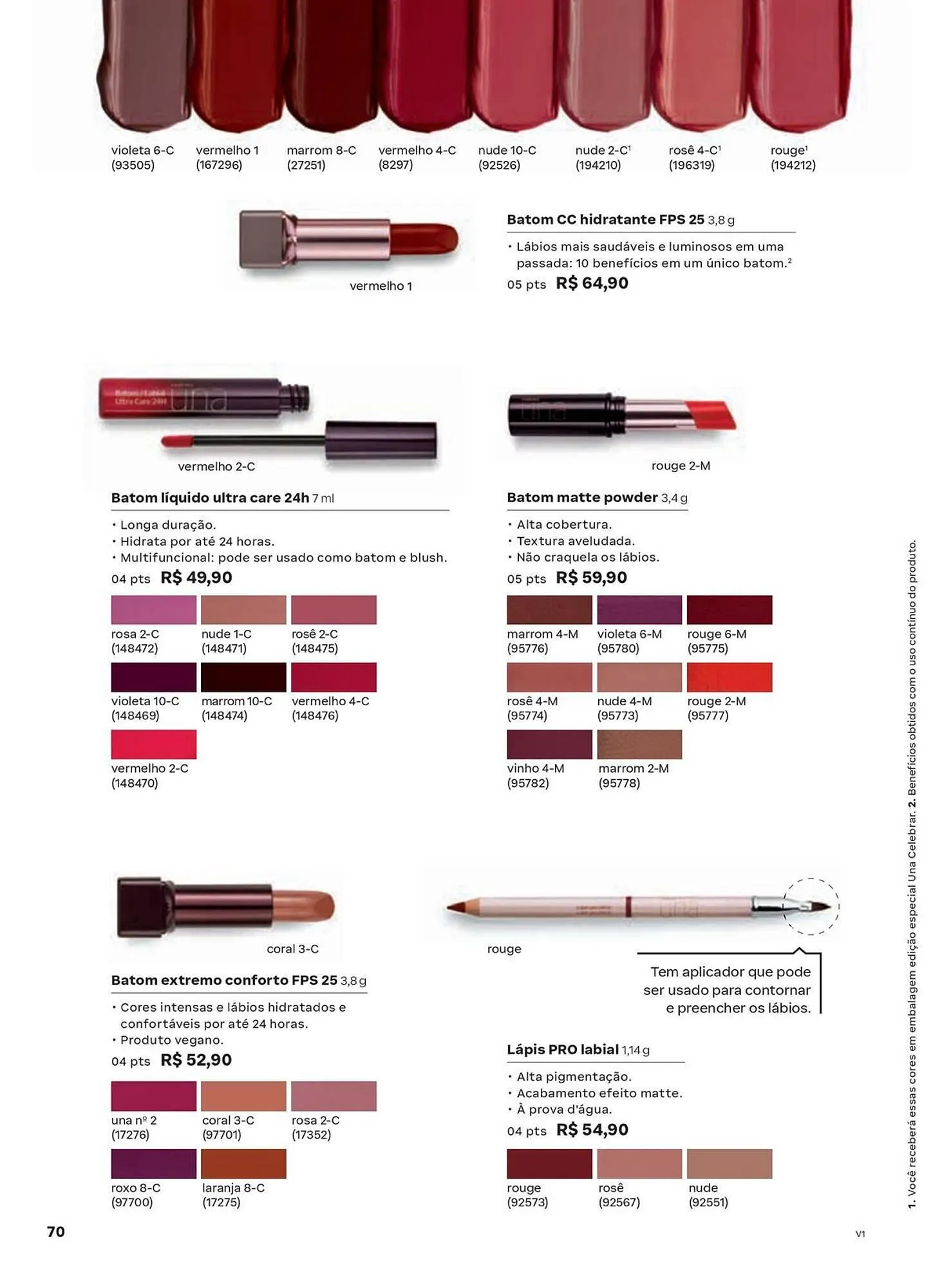 Encarte de Catálogo Natura 1 de janeiro até 31 de janeiro 2026 - Pagina 70