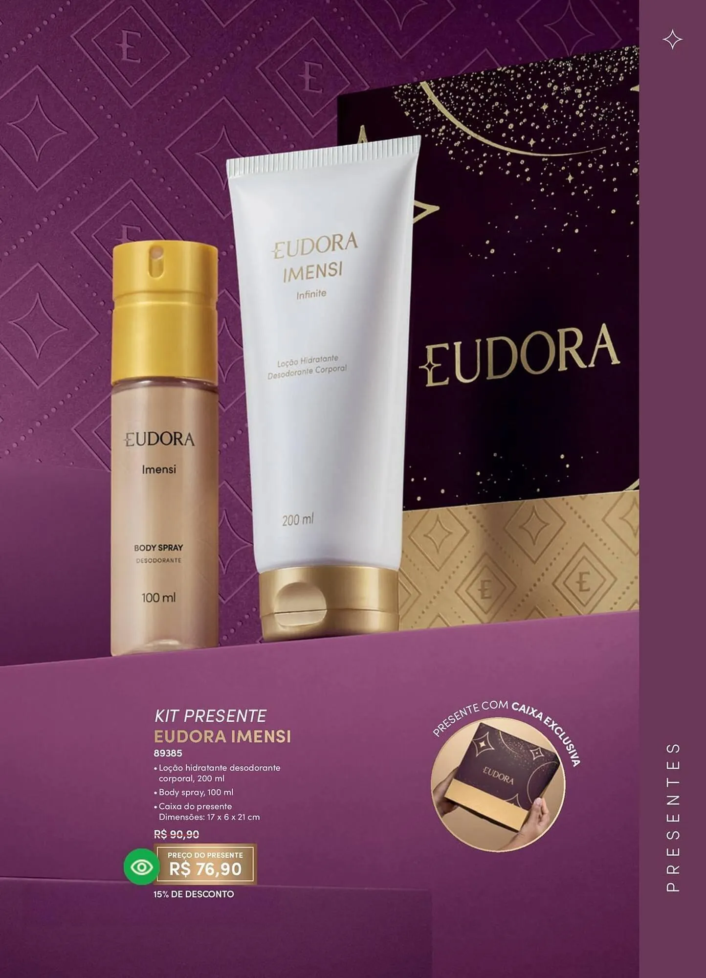 Encarte de Catálogo Eudora 1 de abril até 1 de maio 2026 - Pagina 59