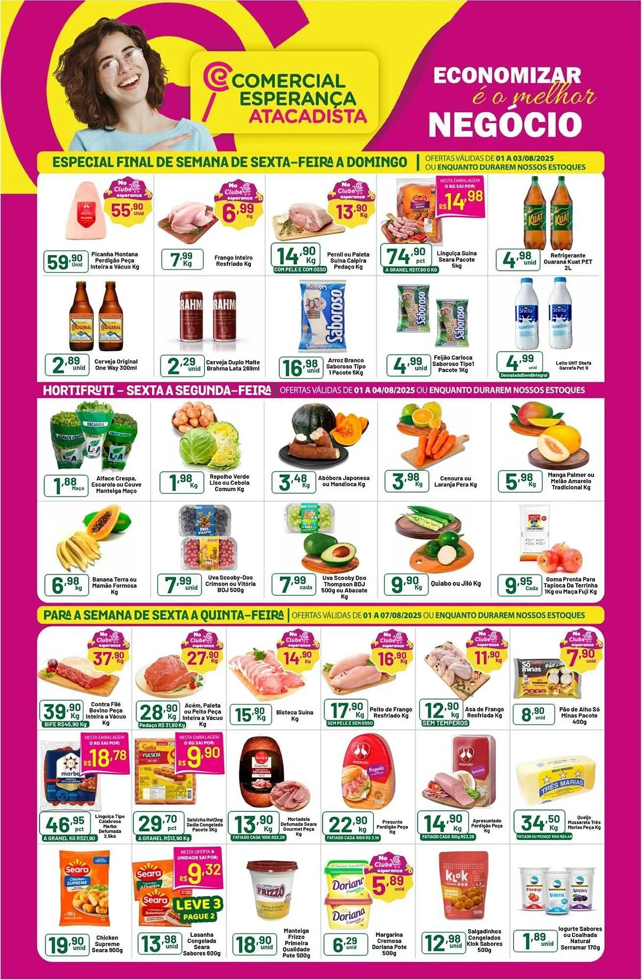 Encarte de Catálogo Comercial Esperança 1 de agosto até 7 de agosto 2025 - Pagina 1