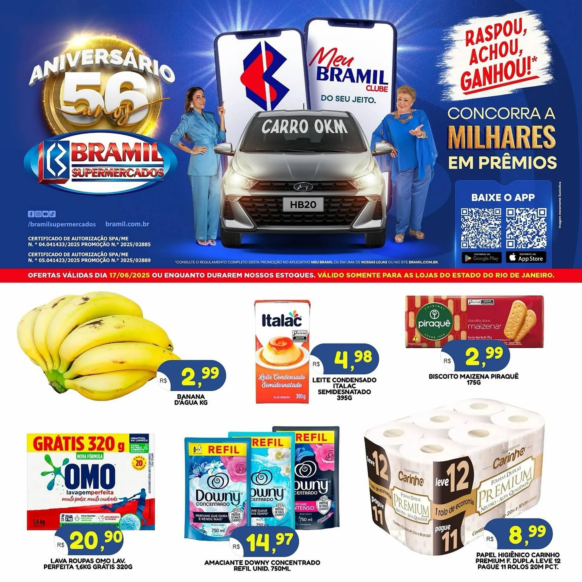 Encarte de Catálogo Bramil Supermercados 17 de junho até 20 de junho 2025 - Pagina 1