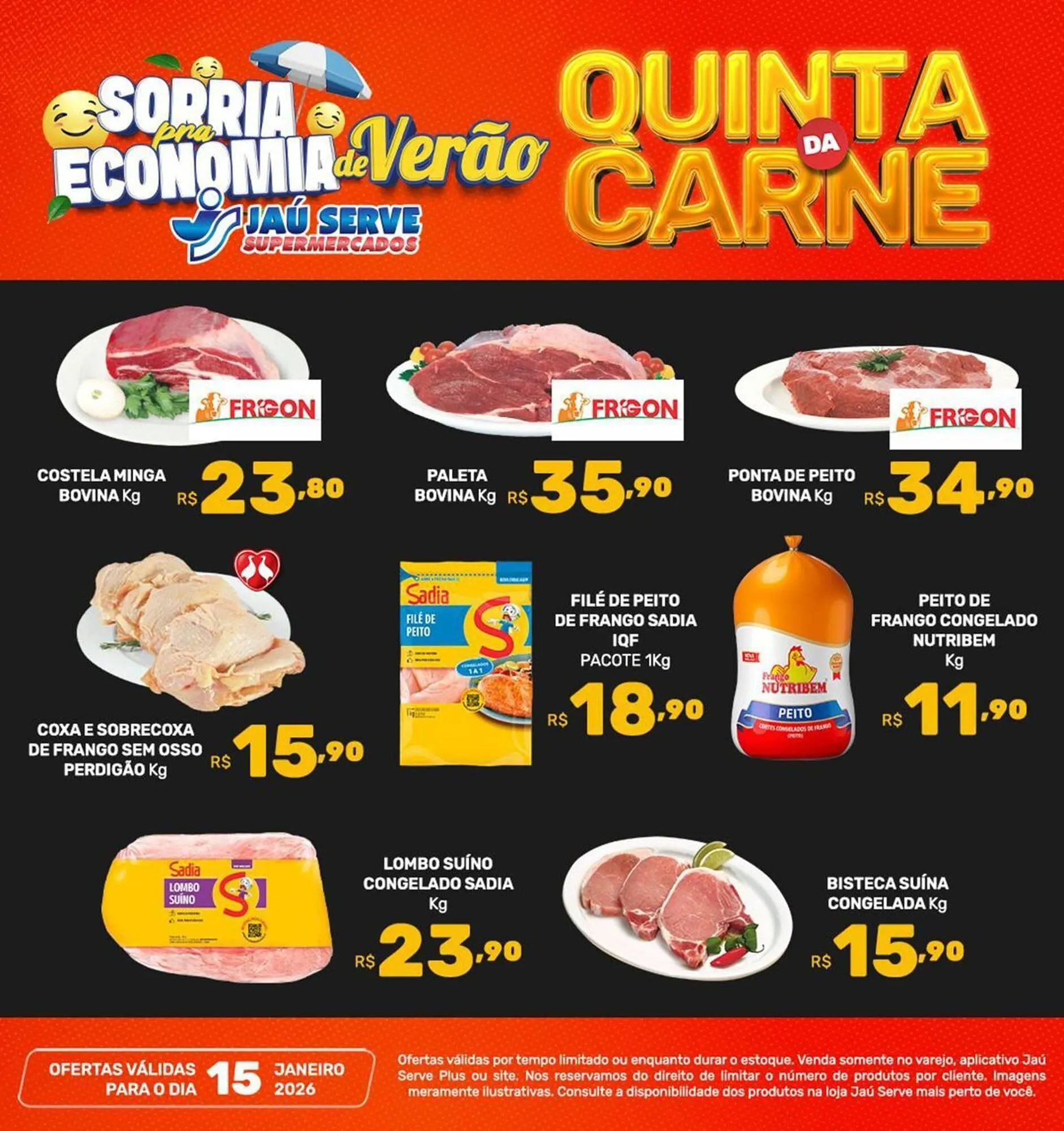 Encarte de Catálogo Supermercados Jau Serve 15 de janeiro até 15 de janeiro 2026 - Pagina 1