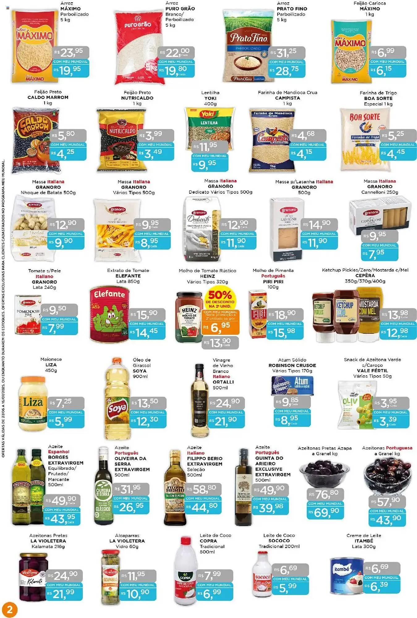 Encarte de Catálogo Supermercados Mundial 27 de junho até 16 de julho 2025 - Pagina 2
