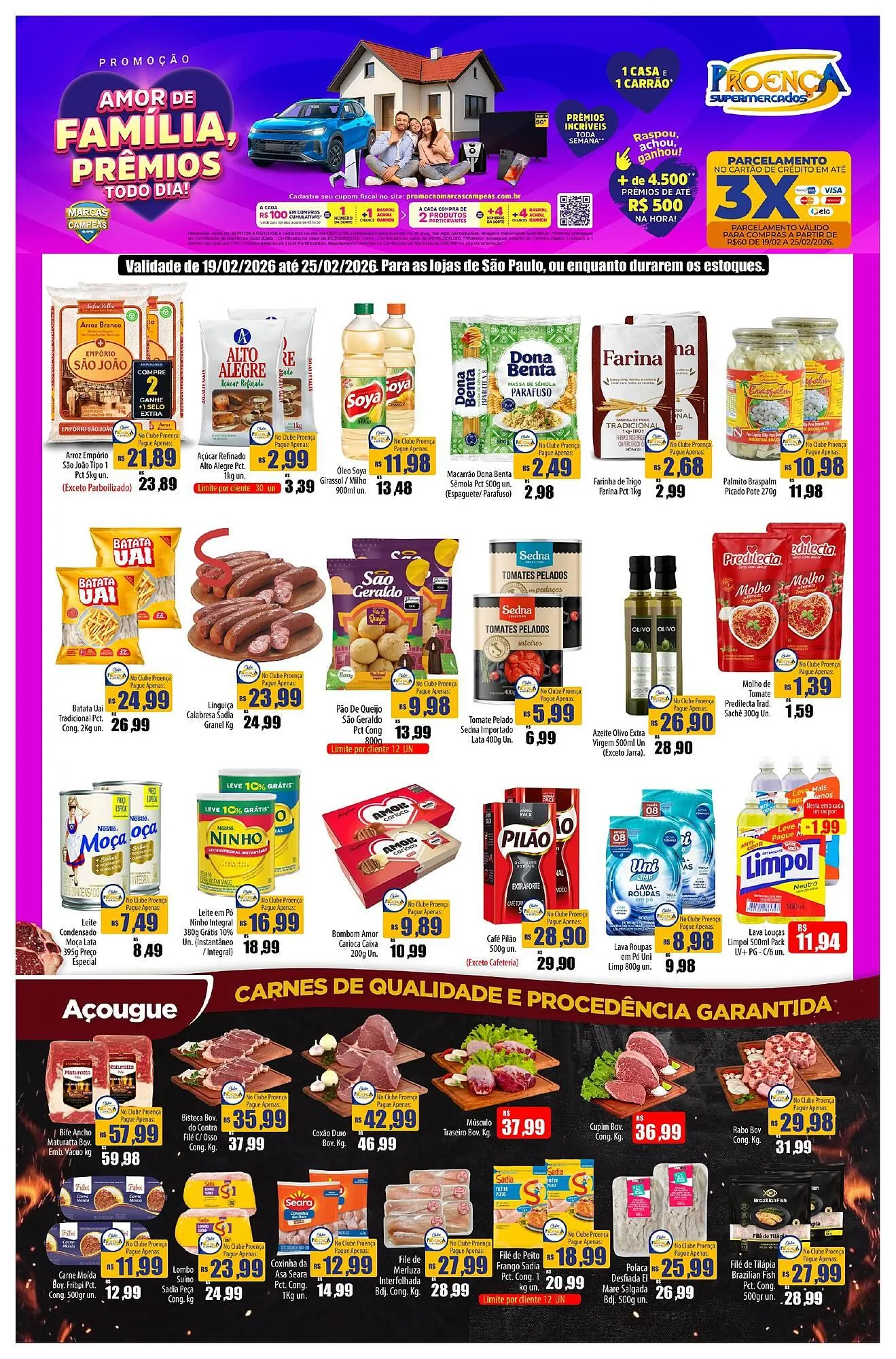 Encarte de Catálogo Proença Supermercados 19 de fevereiro até 25 de fevereiro 2026 - Pagina 1