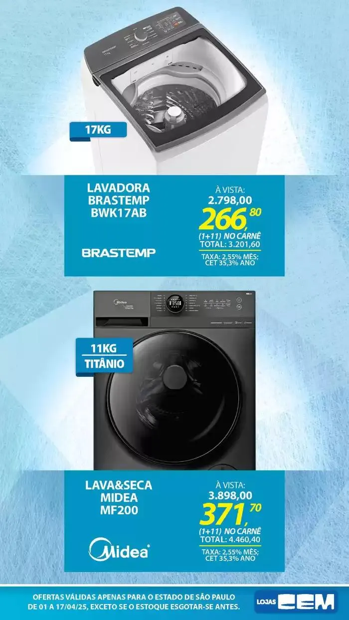 Encarte de Encarte Lojas Cem 3 de abril até 17 de abril 2025 - Pagina 29