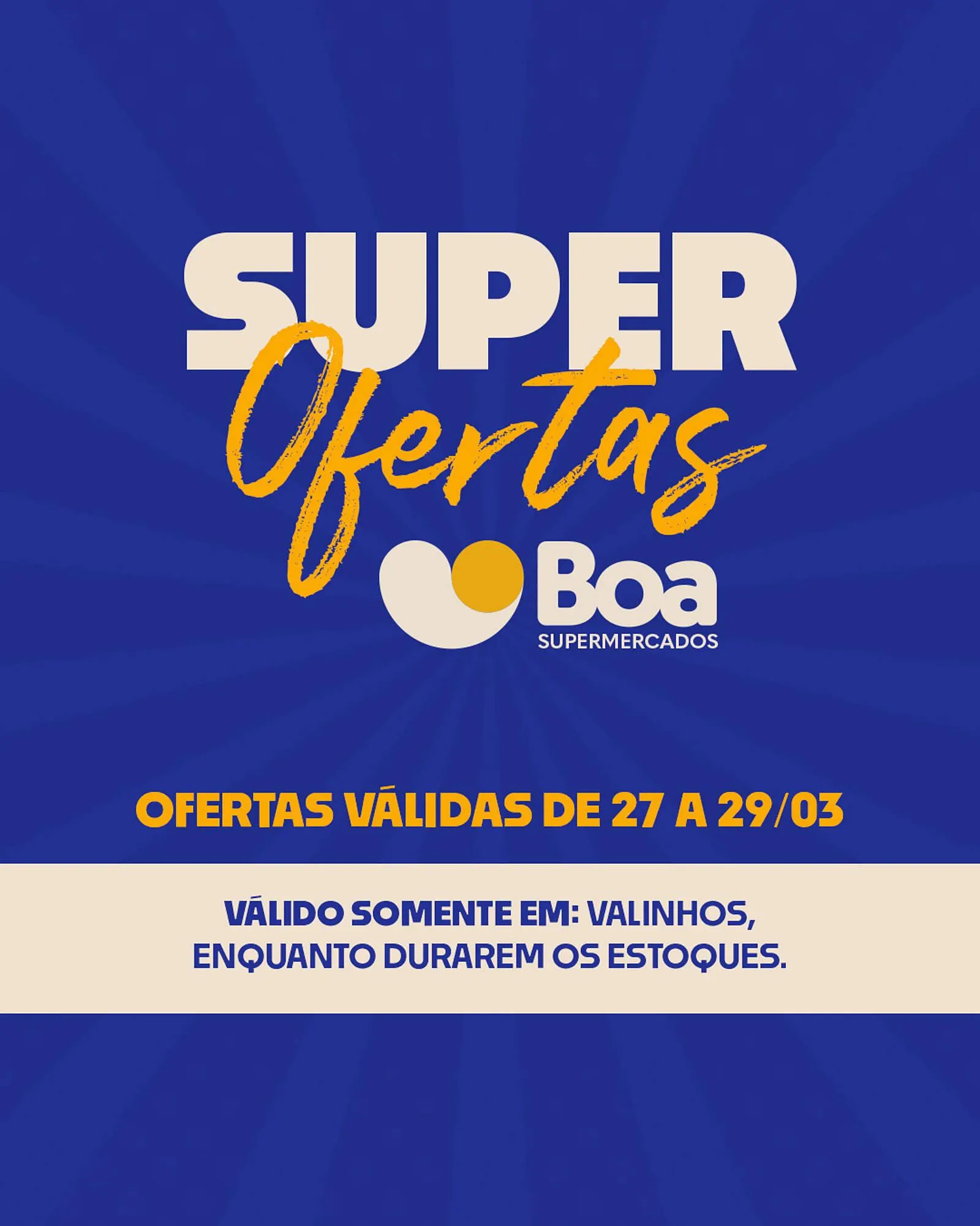 Encarte de Tabloide Boa Supermercados 27 de março até 29 de março 2026 - Pagina 1