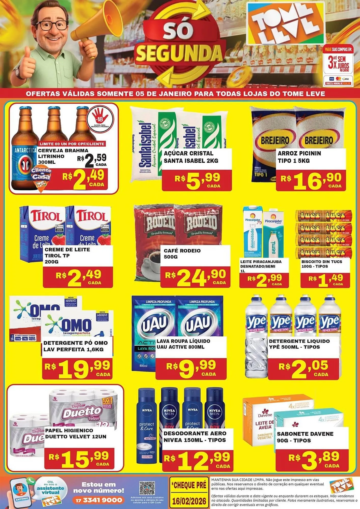 Encarte de Catálogo Tome Leve 16 de fevereiro até 16 de fevereiro 2026 - Pagina 1