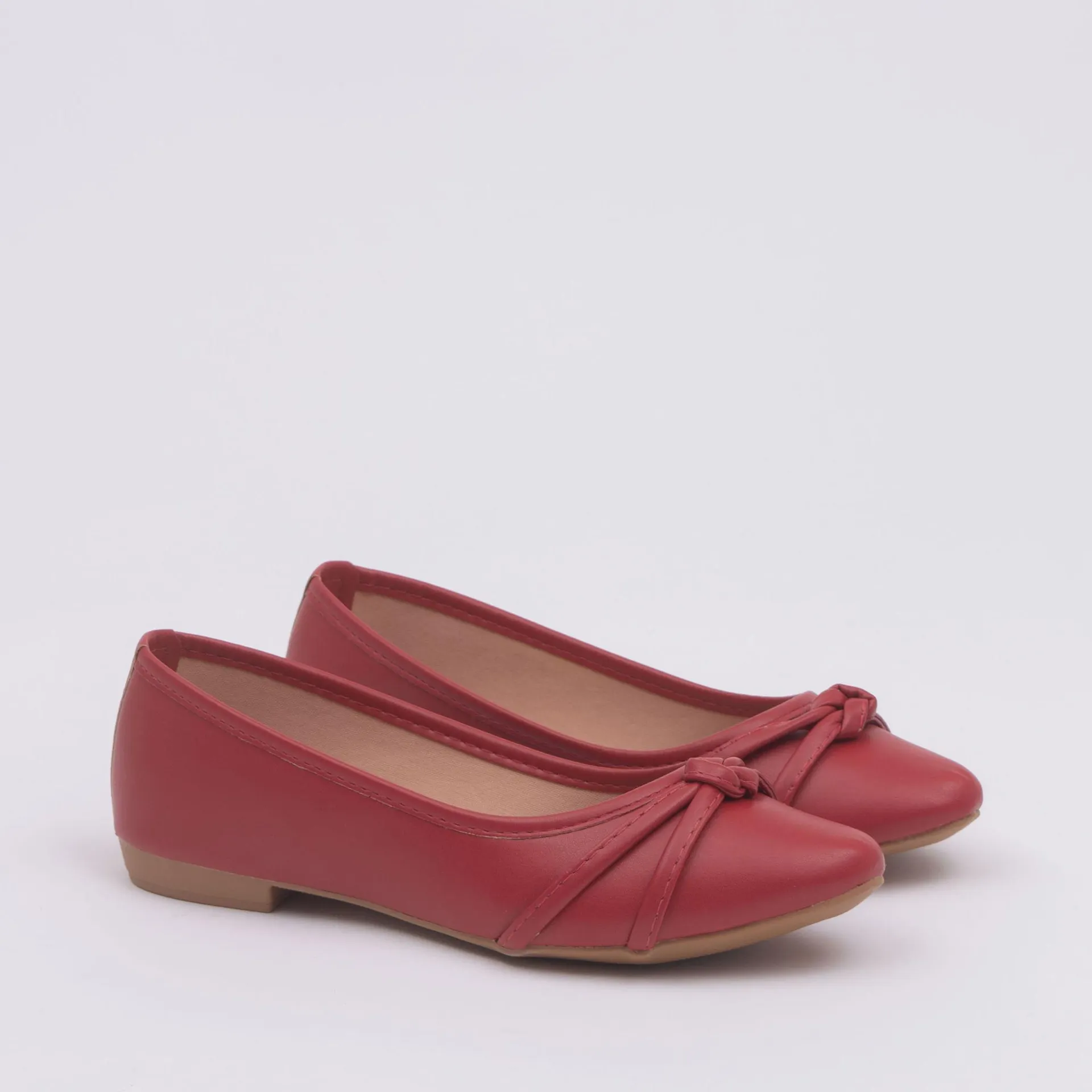 Sapatilha bico fino detalhe nó - SCARLET