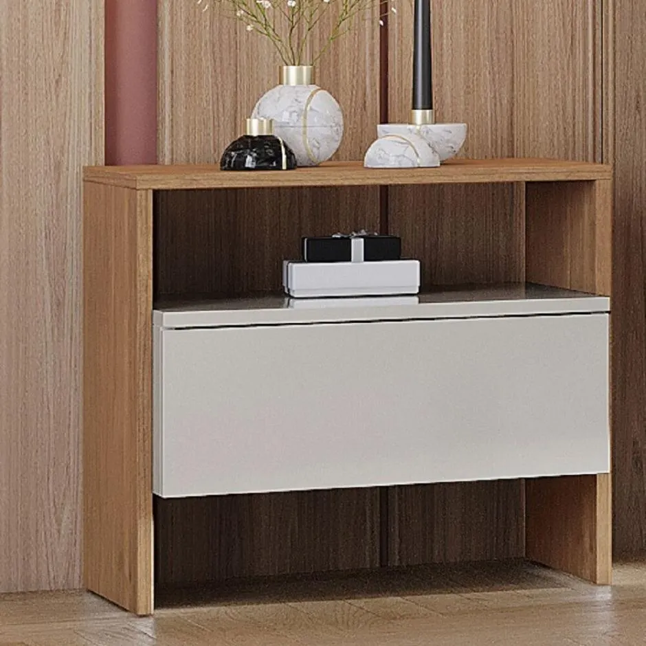 Mesa de Cabeceira Detroit 1 Gaveta Clic Móveis Cumaru/Fendi