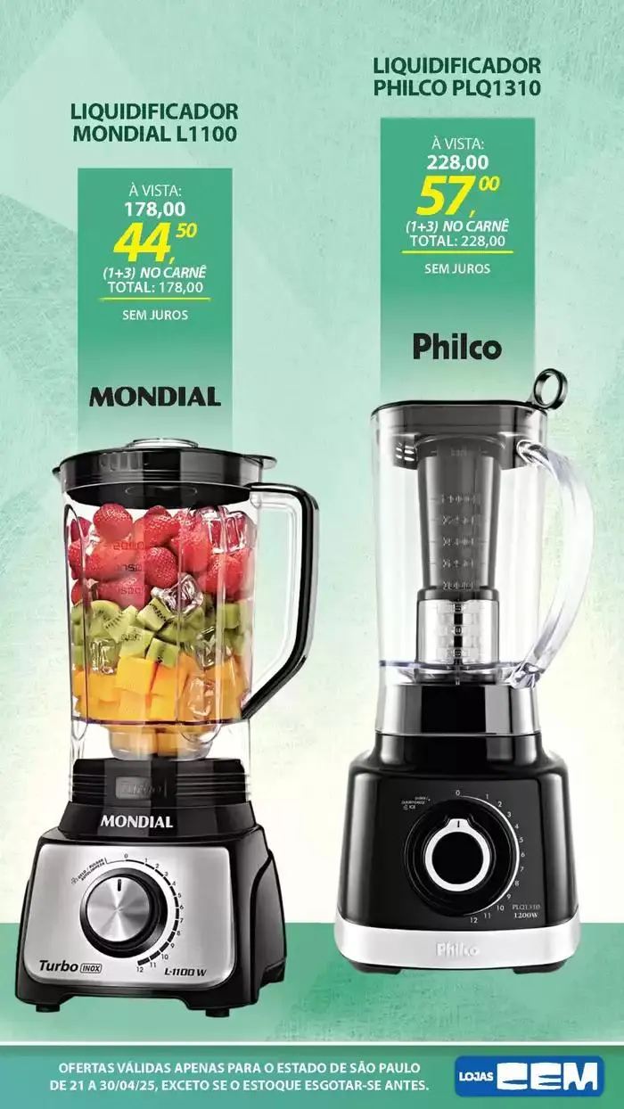 Encarte de Encarte Lojas Cem 18 de abril até 30 de abril 2025 - Pagina 61