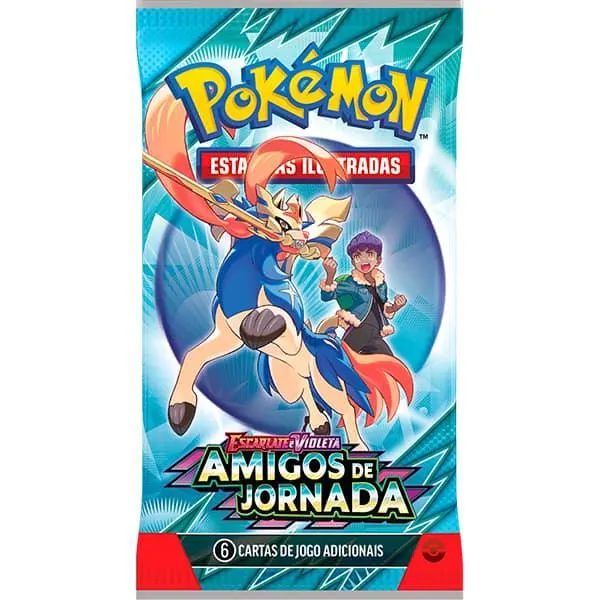 Booster Pokémon TCG, Amigos de Jornada, 35381, Copag - Pacote com 6 cartas cada - PT 1 UN