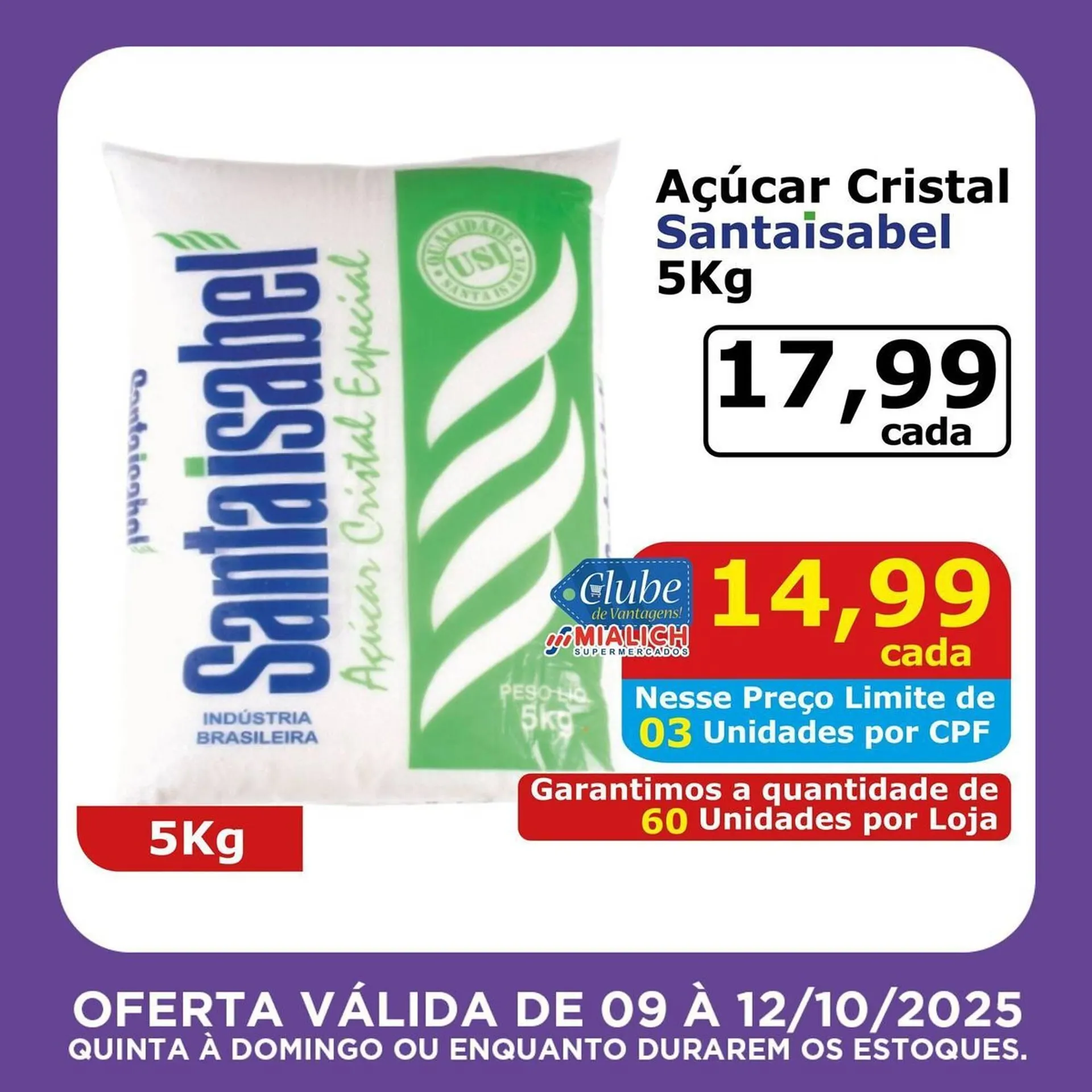 Encarte de Catálogo Mialich Supermercados 9 de outubro até 12 de outubro 2025 - Pagina 1