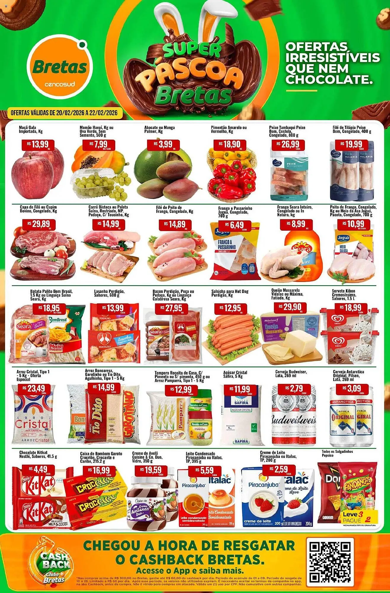 Encarte de Catálogo Supermercados Bretas 20 de fevereiro até 22 de fevereiro 2026 - Pagina 1
