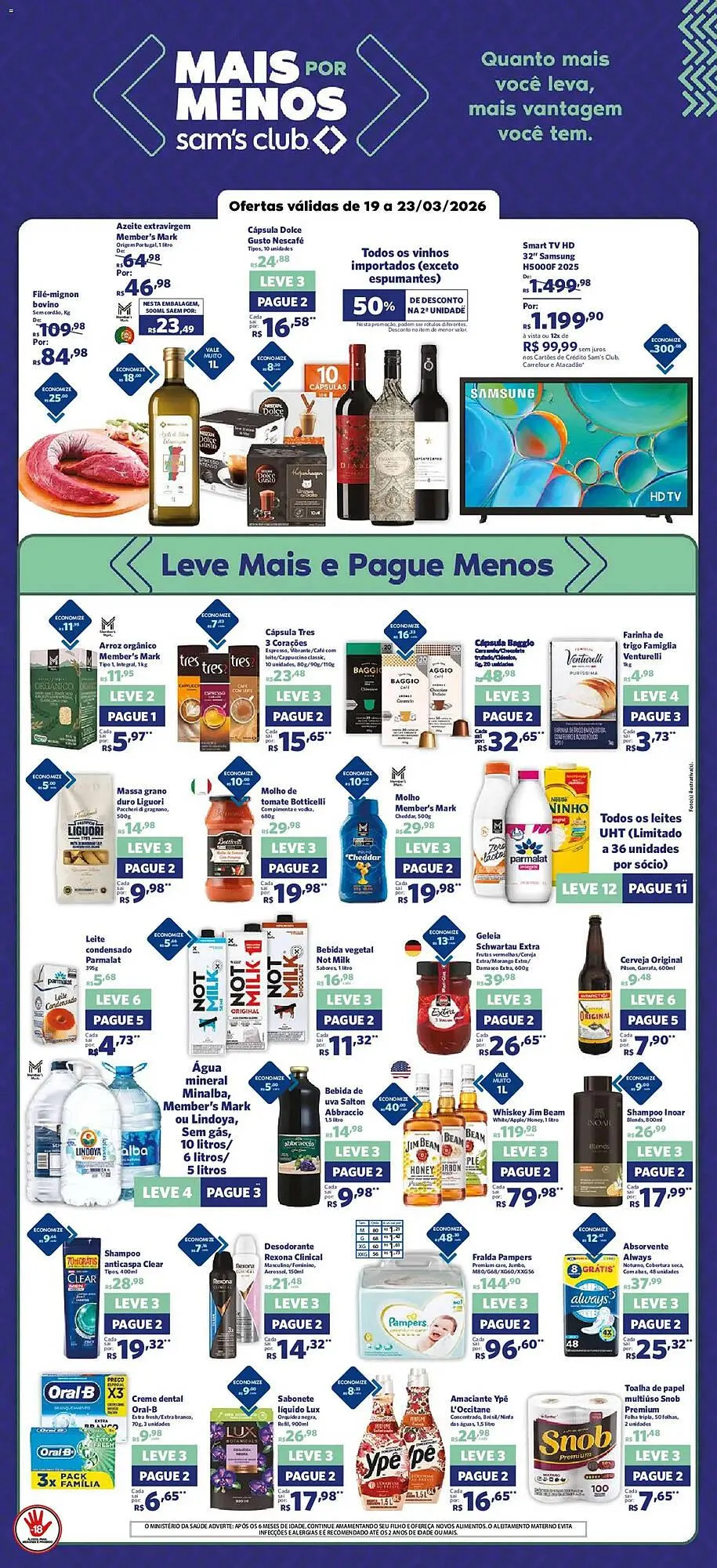 Encarte de Folheto Sam's Club 21 de março até 23 de março 2026 - Pagina 1