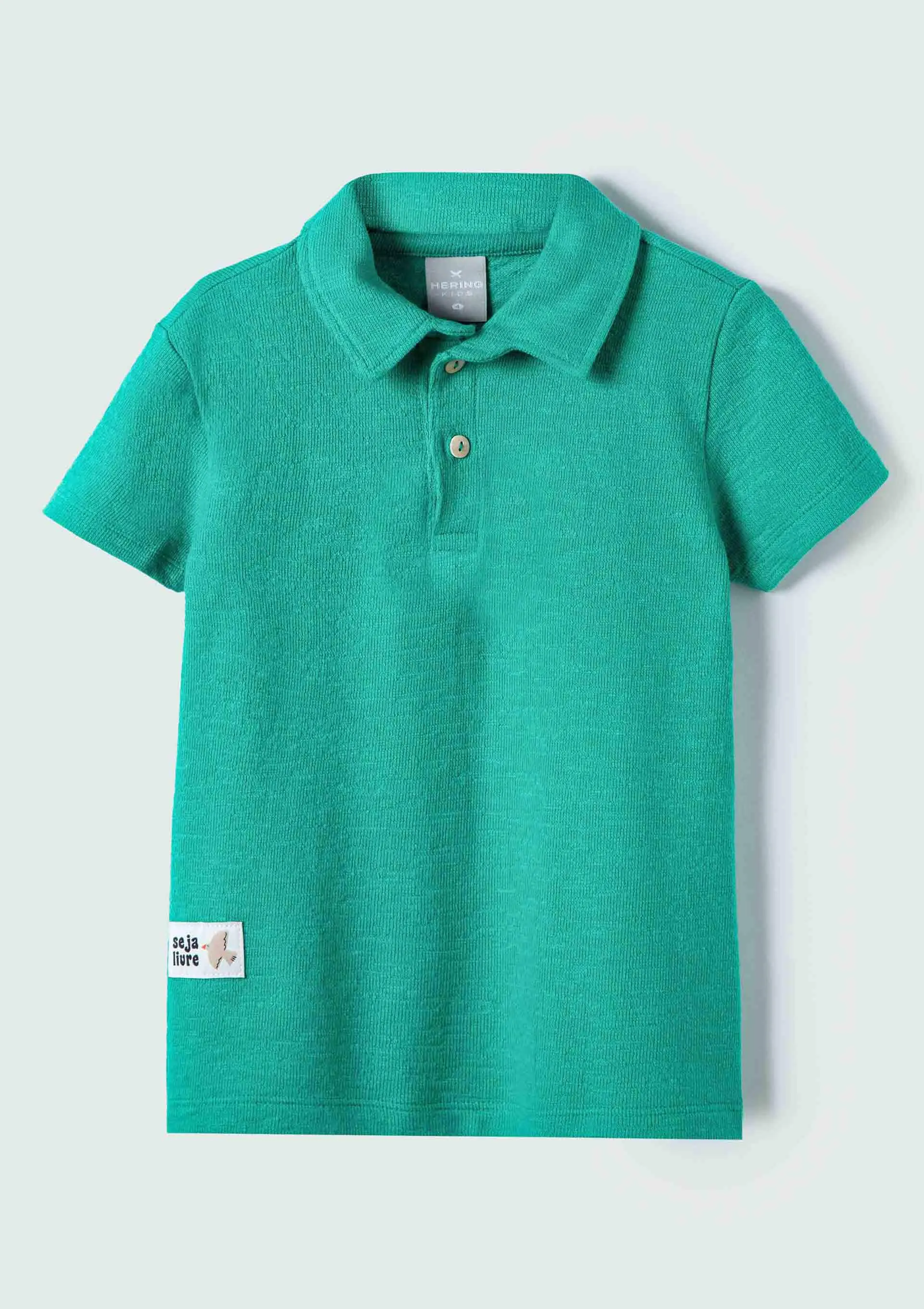Camisa Polo Infantil Menino Toddler Texturizada - Verde