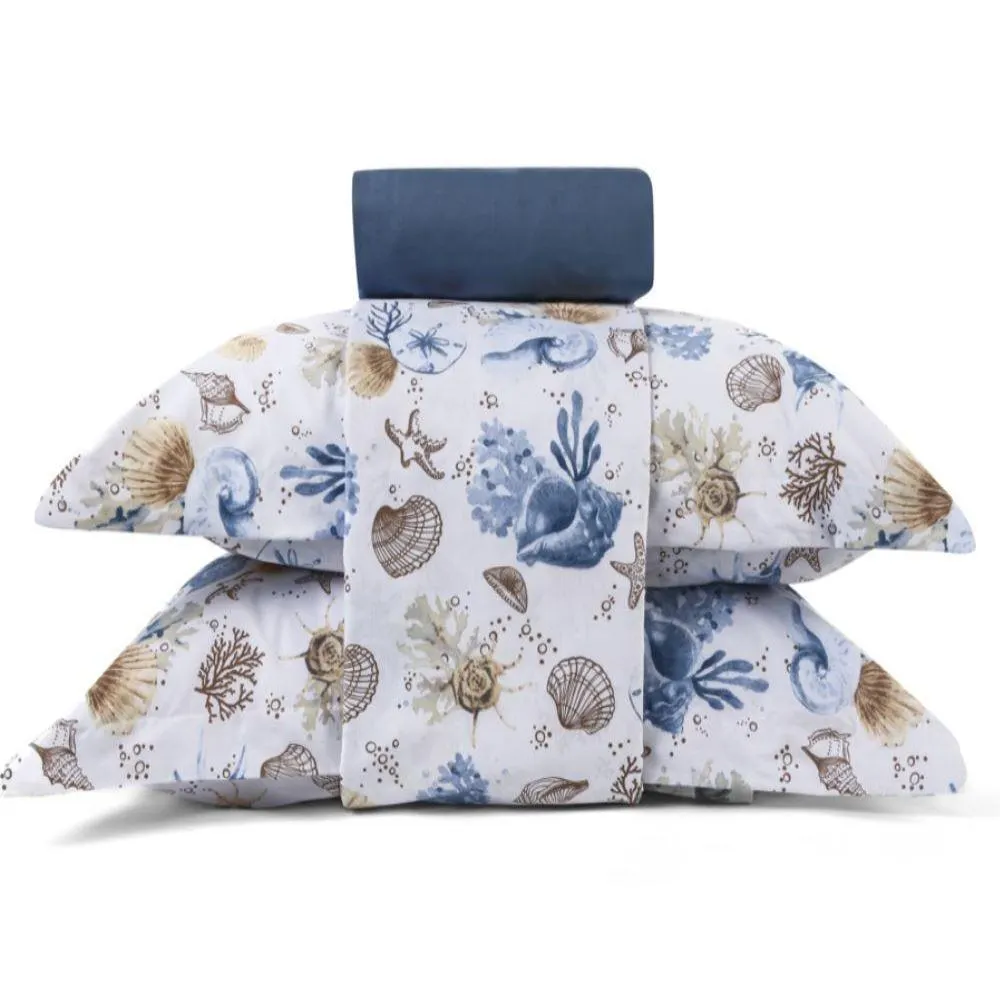 Jogo De Cama Casal Percal Buona Fortuna 4 Pçs - Acqua Azul