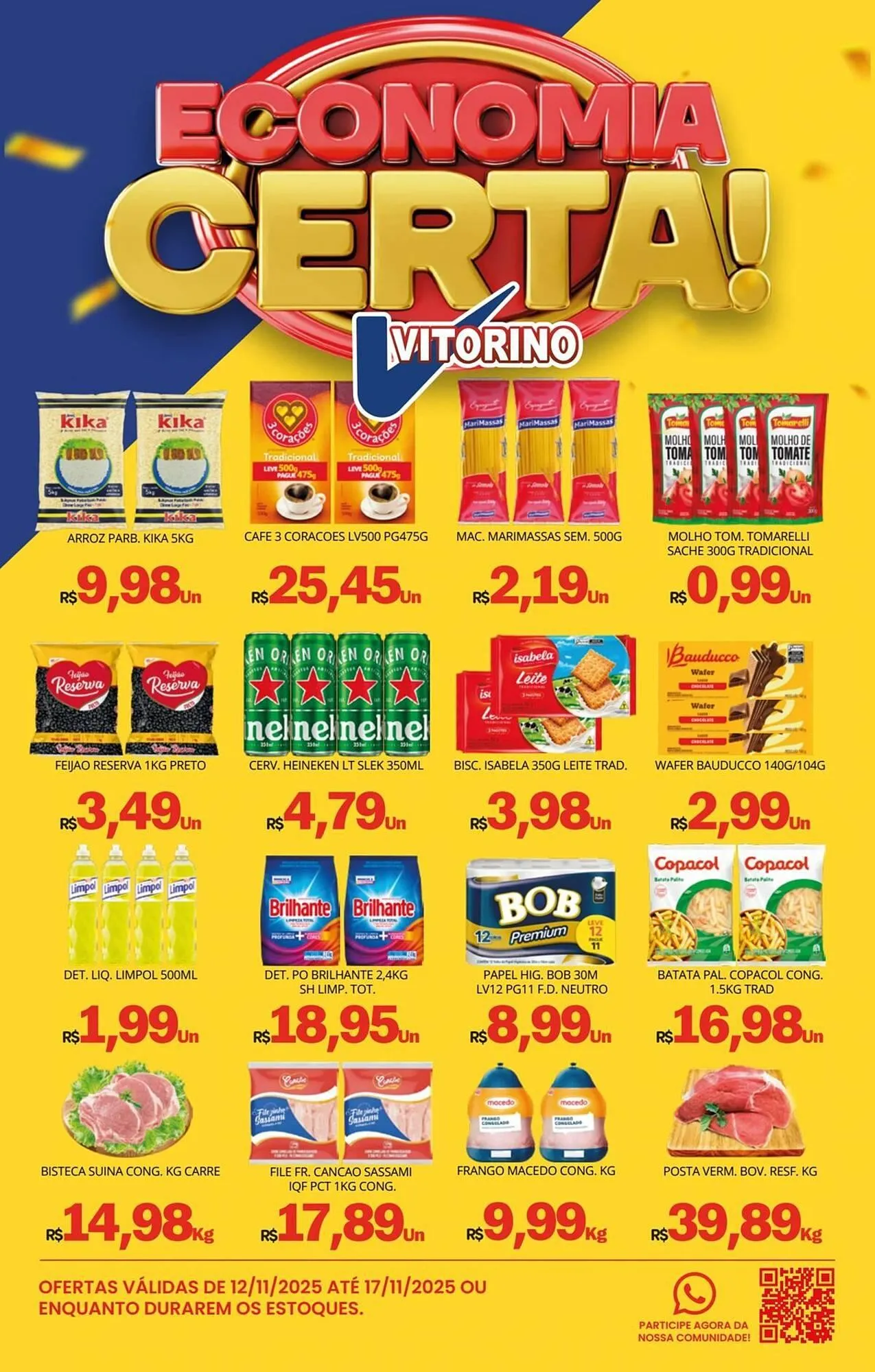 Encarte de Catálogo Supermercado Vitorino 12 de novembro até 17 de novembro 2025 - Pagina 1