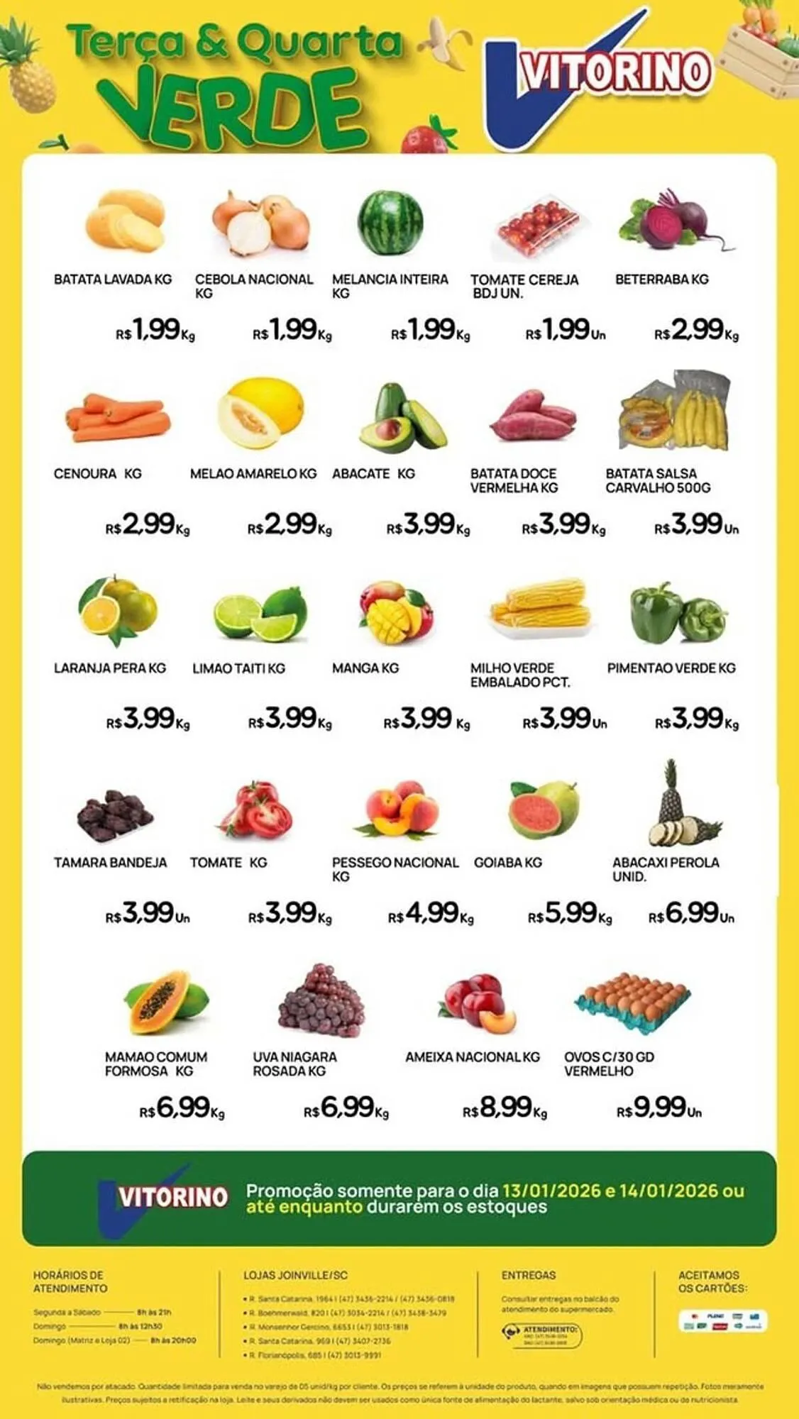 Encarte de Catálogo Supermercado Vitorino 13 de janeiro até 14 de janeiro 2026 - Pagina 1