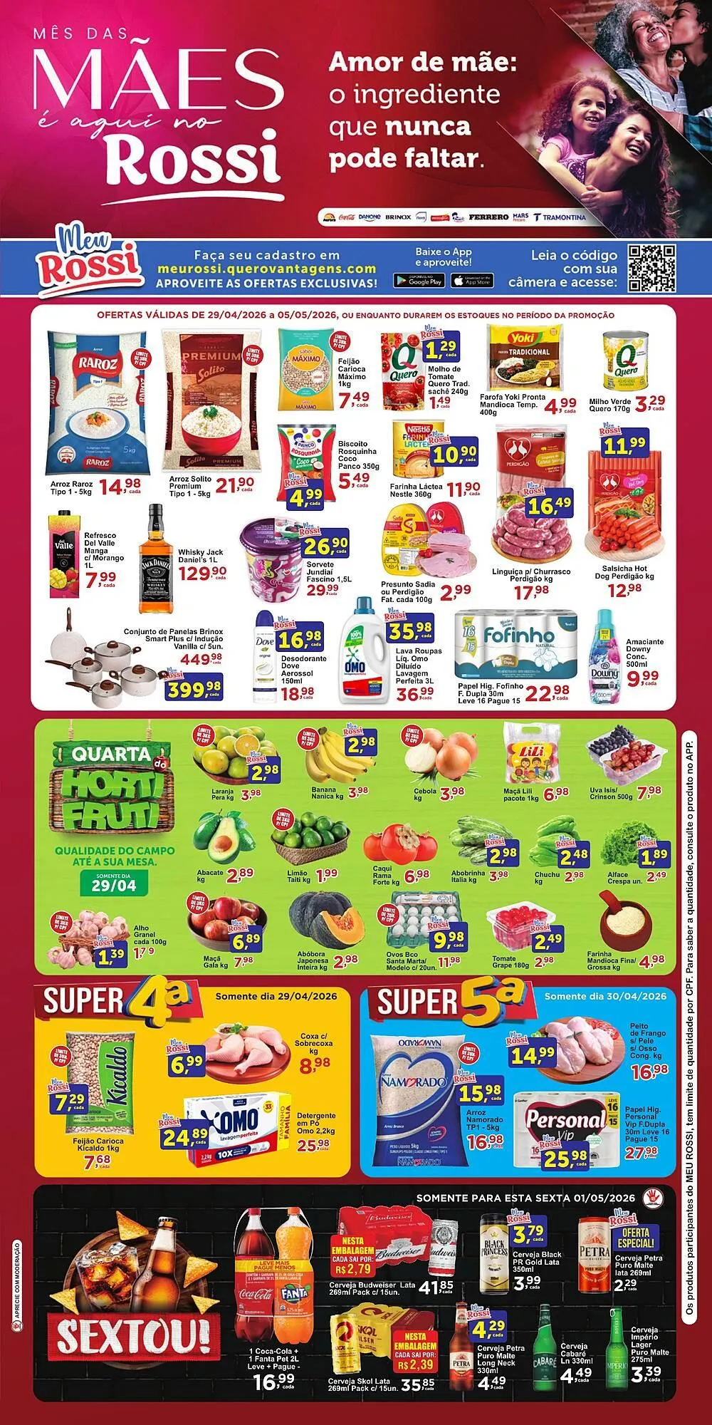 Encarte de Folheto Rossi Supermercado 28 de abril até 5 de junho 2026 - Pagina 1