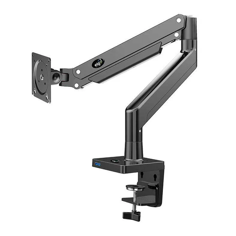 Suporte Articulado Com Pistão a Gas Para Monitor ELG F100A Pro, 22 Pol. a 40 Pol., Preto, F100APRO-BK