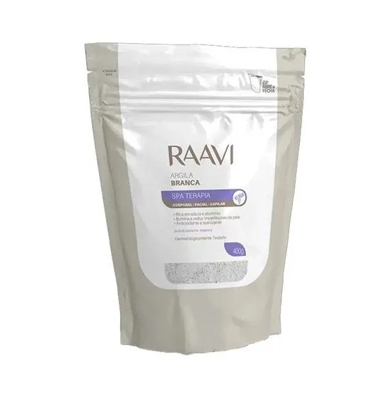 Creme Facial e Corporal Raavi Argila Branca 400g