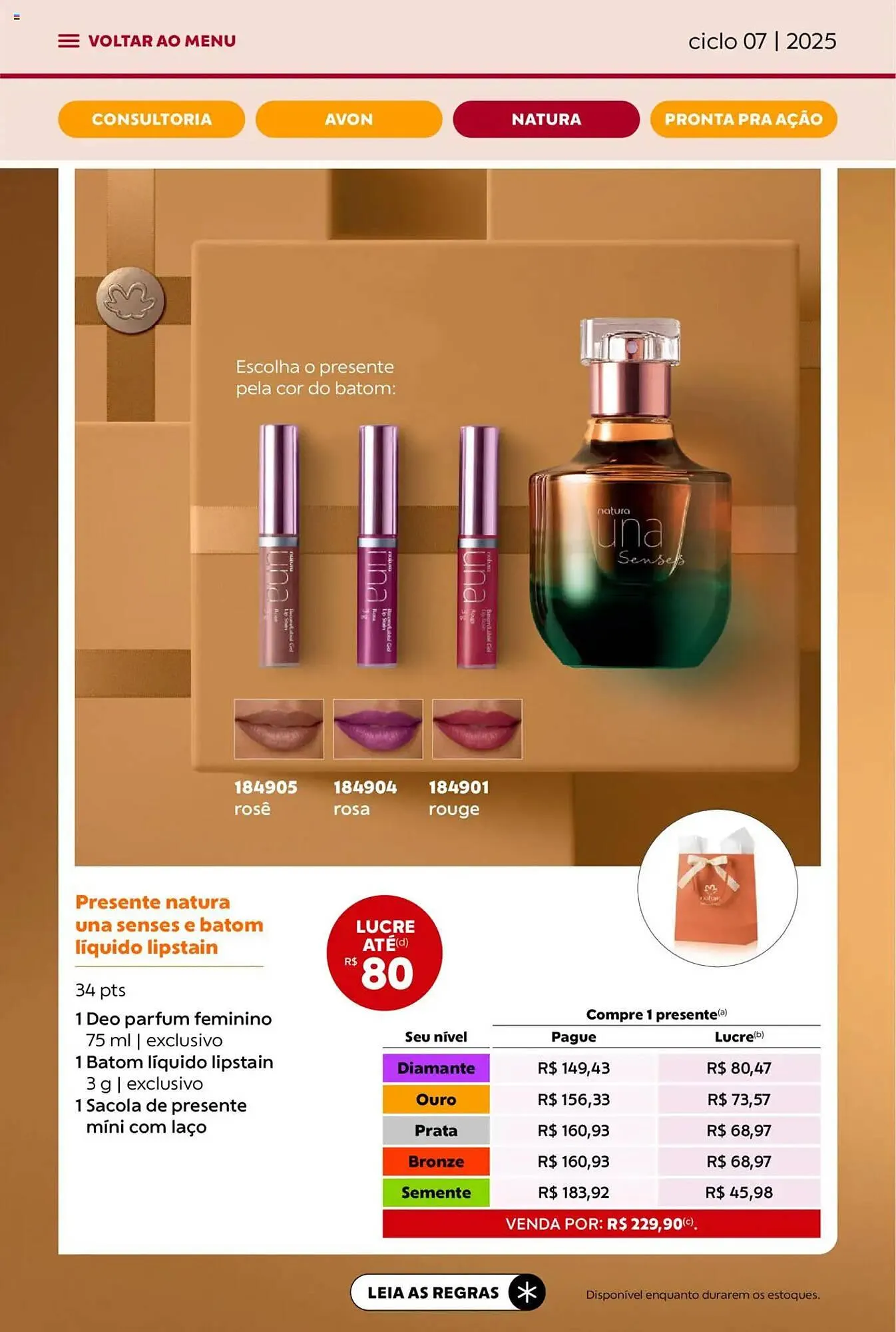 Encarte de Catálogo Avon 3 de abril até 1 de maio 2025 - Pagina 70