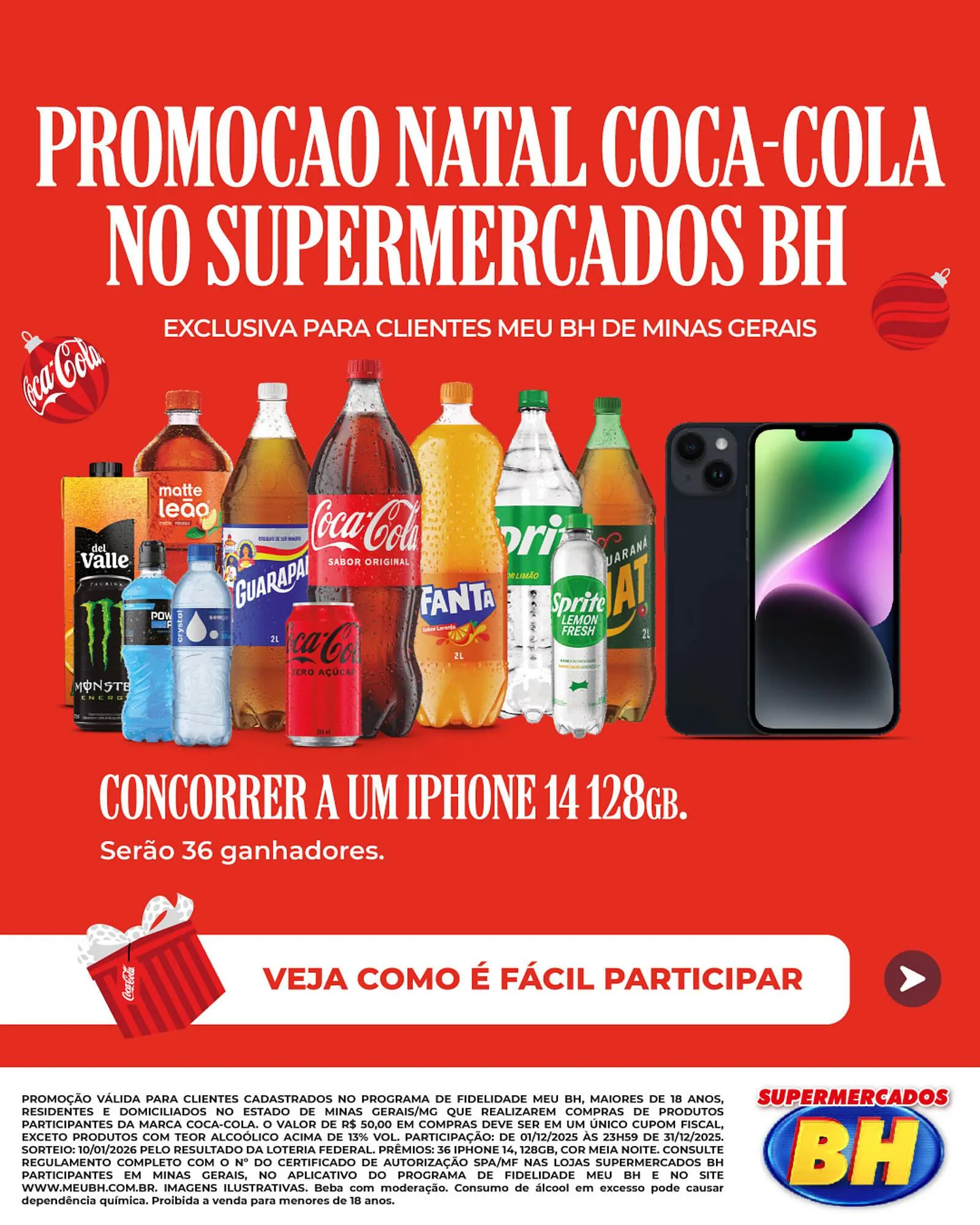 Encarte de Folheto Supermercados BH 21 de dezembro até 31 de dezembro 2025 - Pagina 1