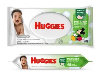 LENÇO UMEDECIDO HUGGIES MAX CLEAN 48 UNIDADES