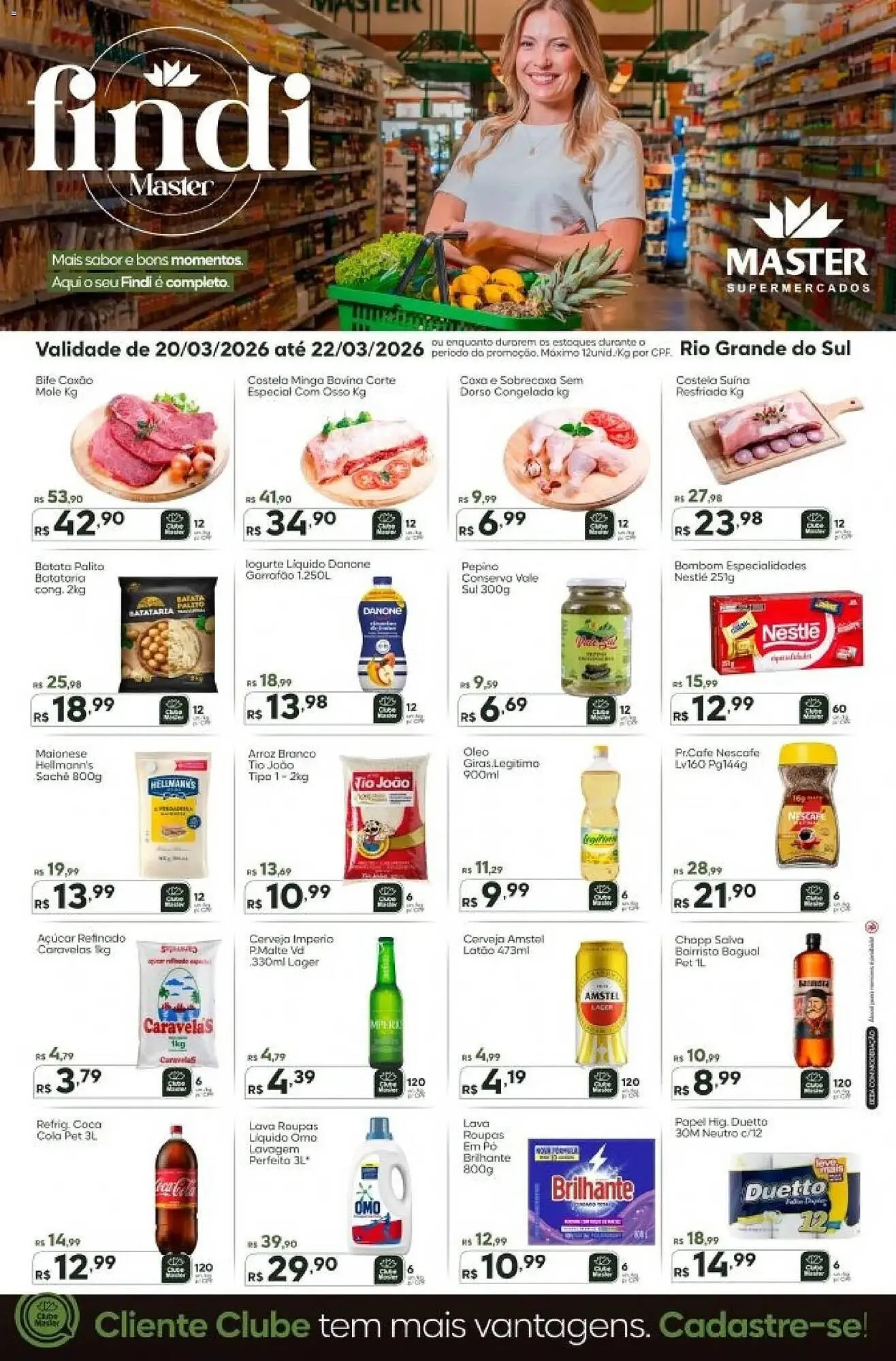 Encarte de Folheto Master Supermercados 20 de março até 22 de março 2026 - Pagina 1
