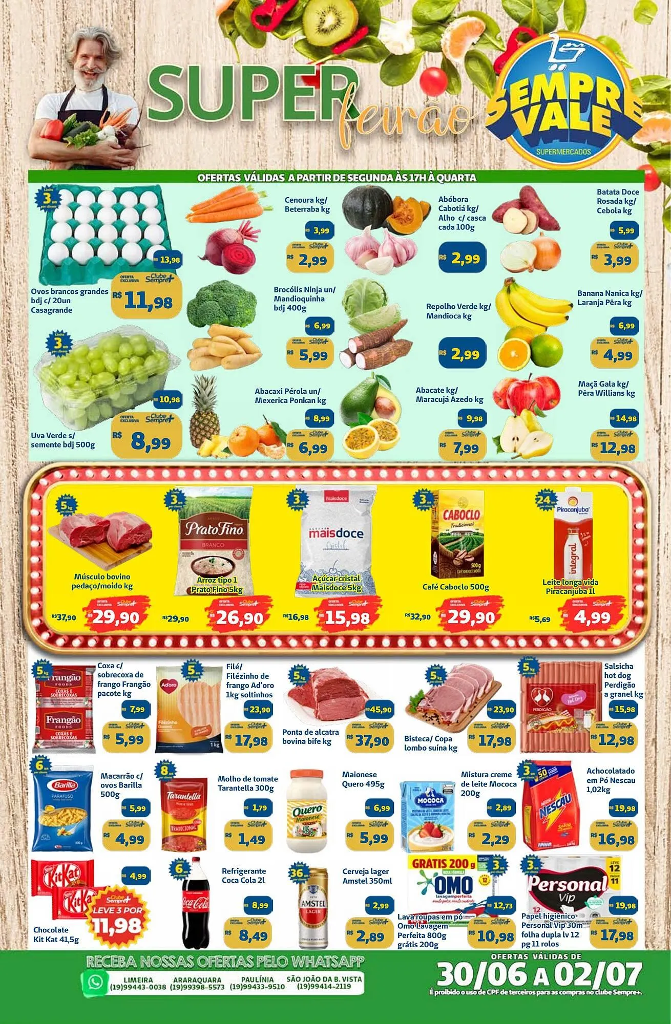 Encarte de Catálogo Sempre Vale Supermercados 30 de junho até 2 de julho 2025 - Pagina 1