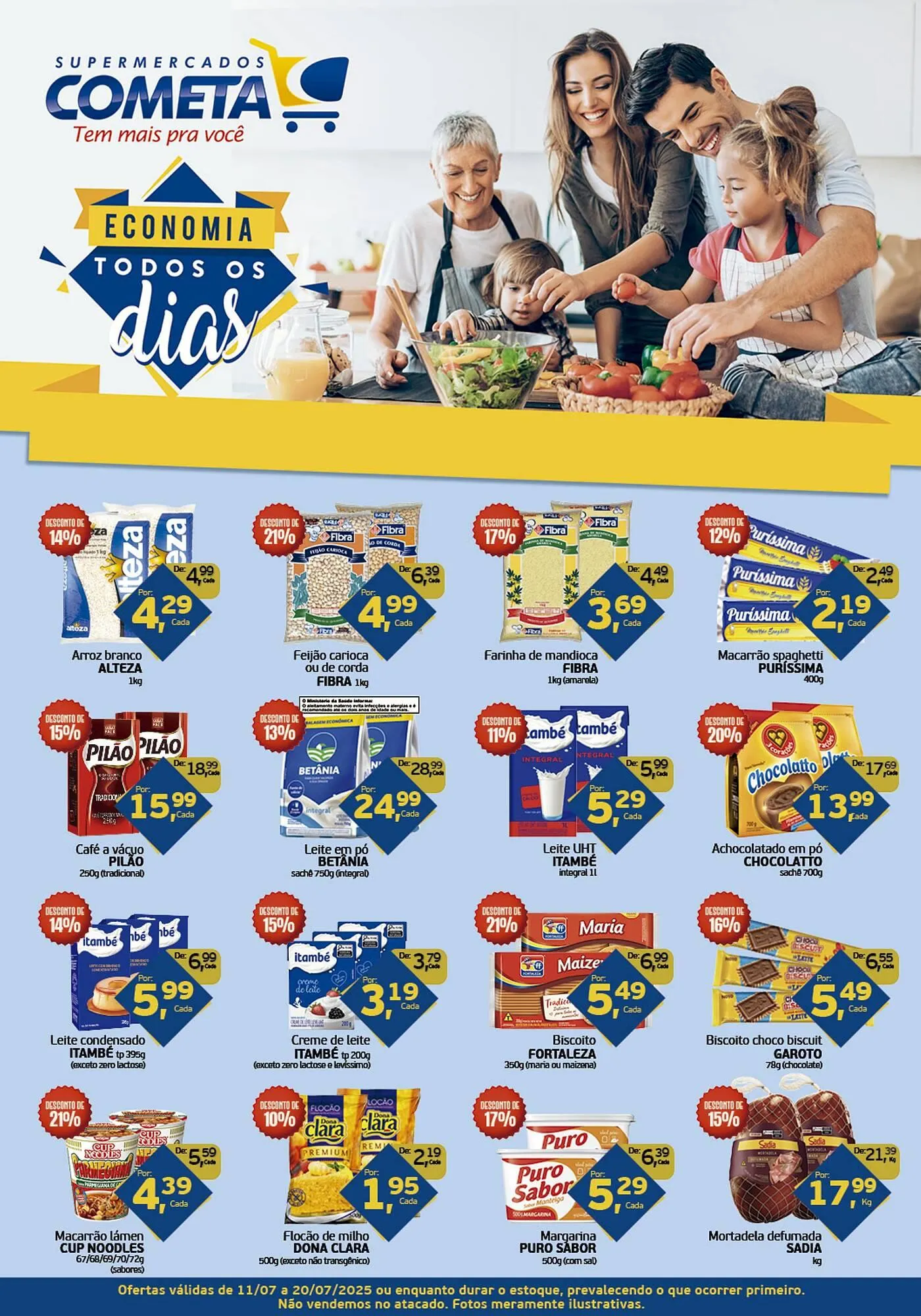 Encarte de Catálogo Cometa Supermercados 14 de julho até 20 de julho 2025 - Pagina 1