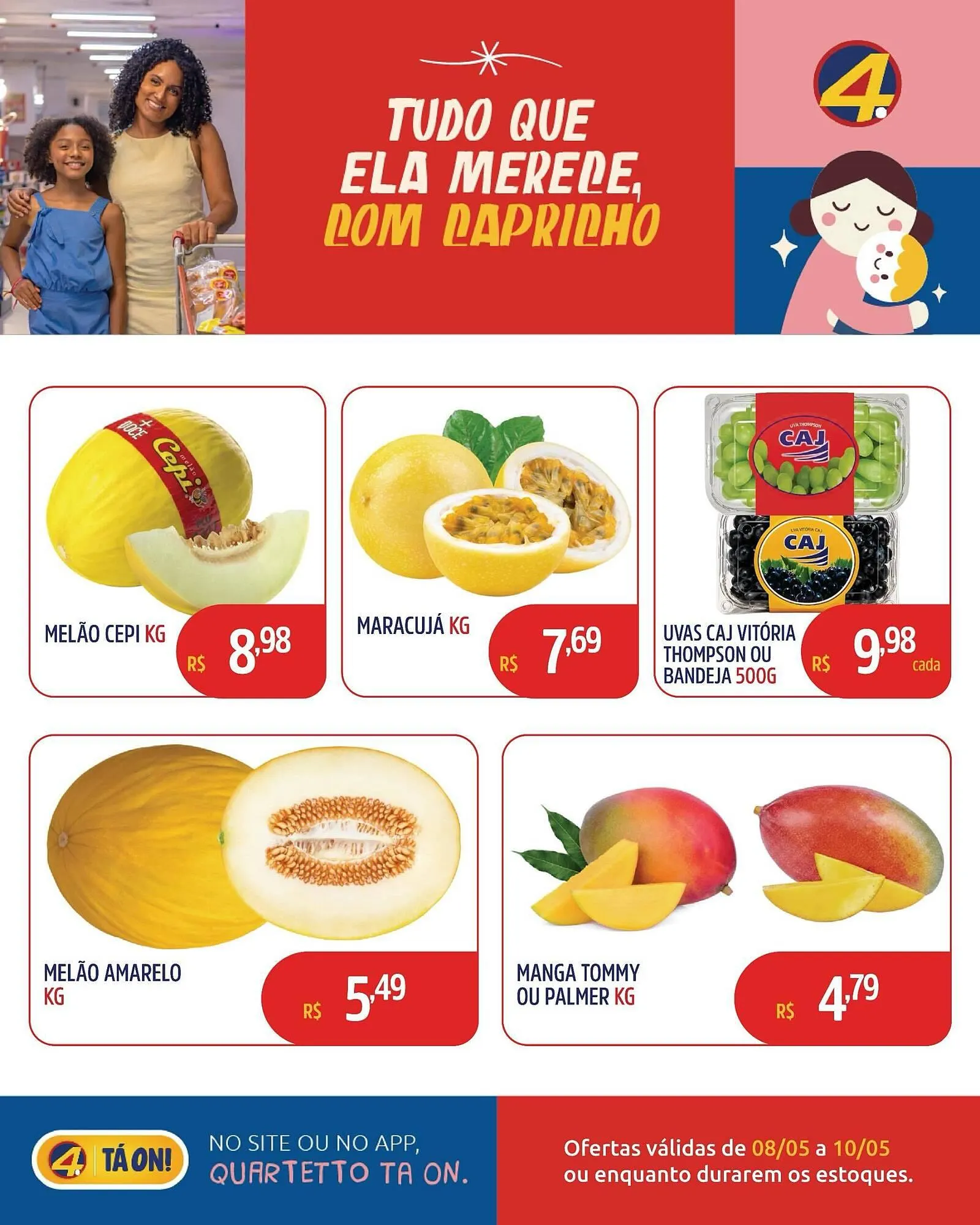 Encarte de Catálogo Quartetto Supermercados 8 de maio até 10 de maio 2026 - Pagina 4