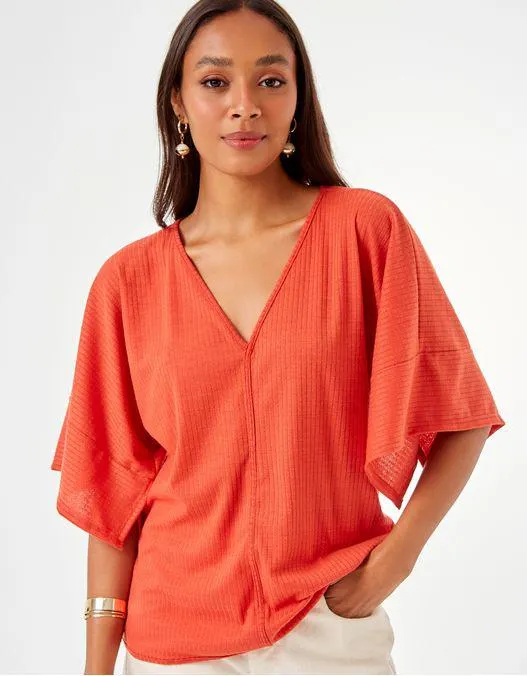 Blusa Claudia Canelado Lisa - Telha