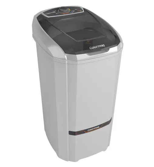 Lavadora de Roupas Tanquinho Colormaq LCS10 - Tampa Translúcida, 10 Kg - Prata