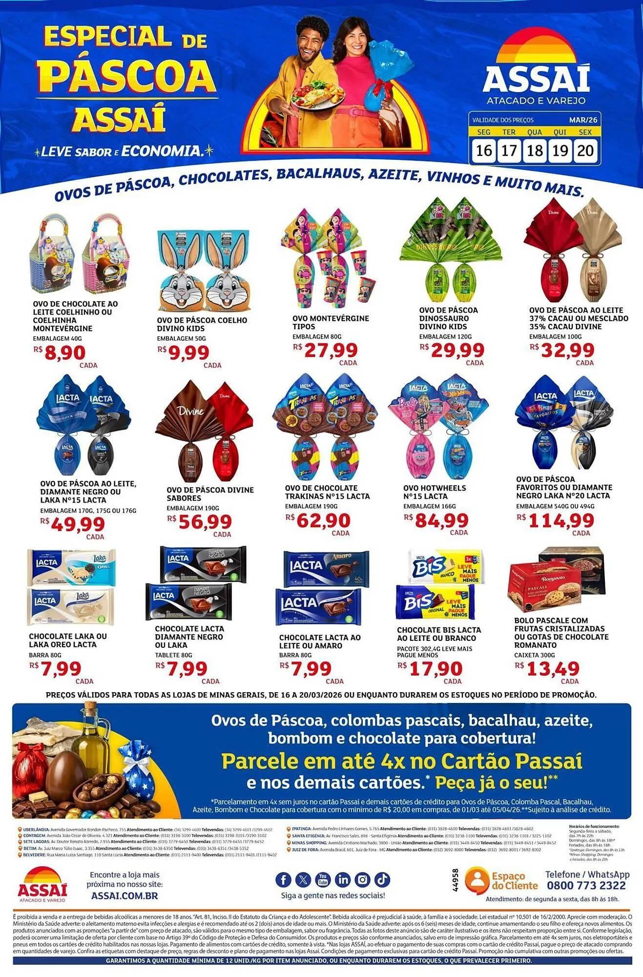 Encarte de Encarte Assaí Atacadista 16 de março até 20 de março 2026 - Pagina 1