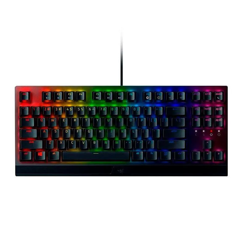 Teclado Mecanico Razer Blackwindow V3 Tenkeyless, RGB, Switch Amarelo, Preto, RZ0303491800
